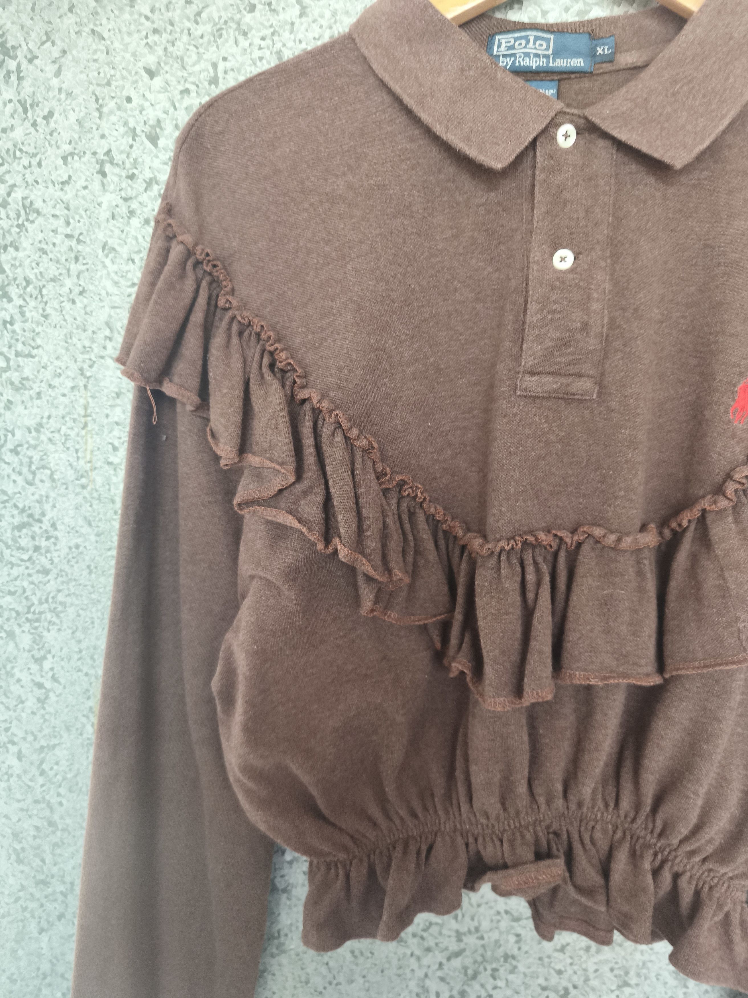Polo Ralph Lauren 🔥 Polo Ralph Lauren Crop Top Rare Design Size L / US 10 / IT 46 - 3 Thumbnail
