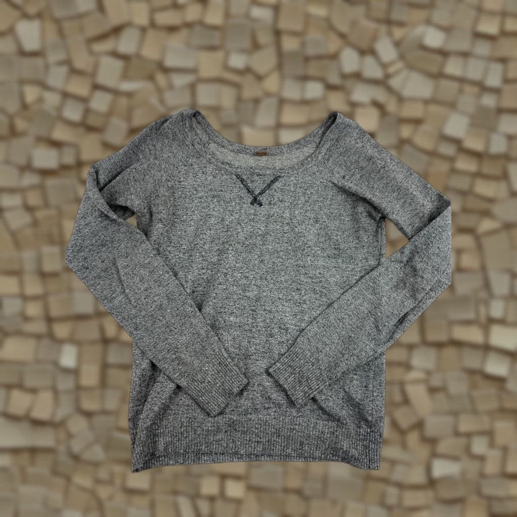 Vintage Poof Sweater Women’s Size S Gray Pullover Crew Neck Long Sleeve Casual Modern Fall Winter Size S / US 4 / IT 40 - 1 Thumbnail