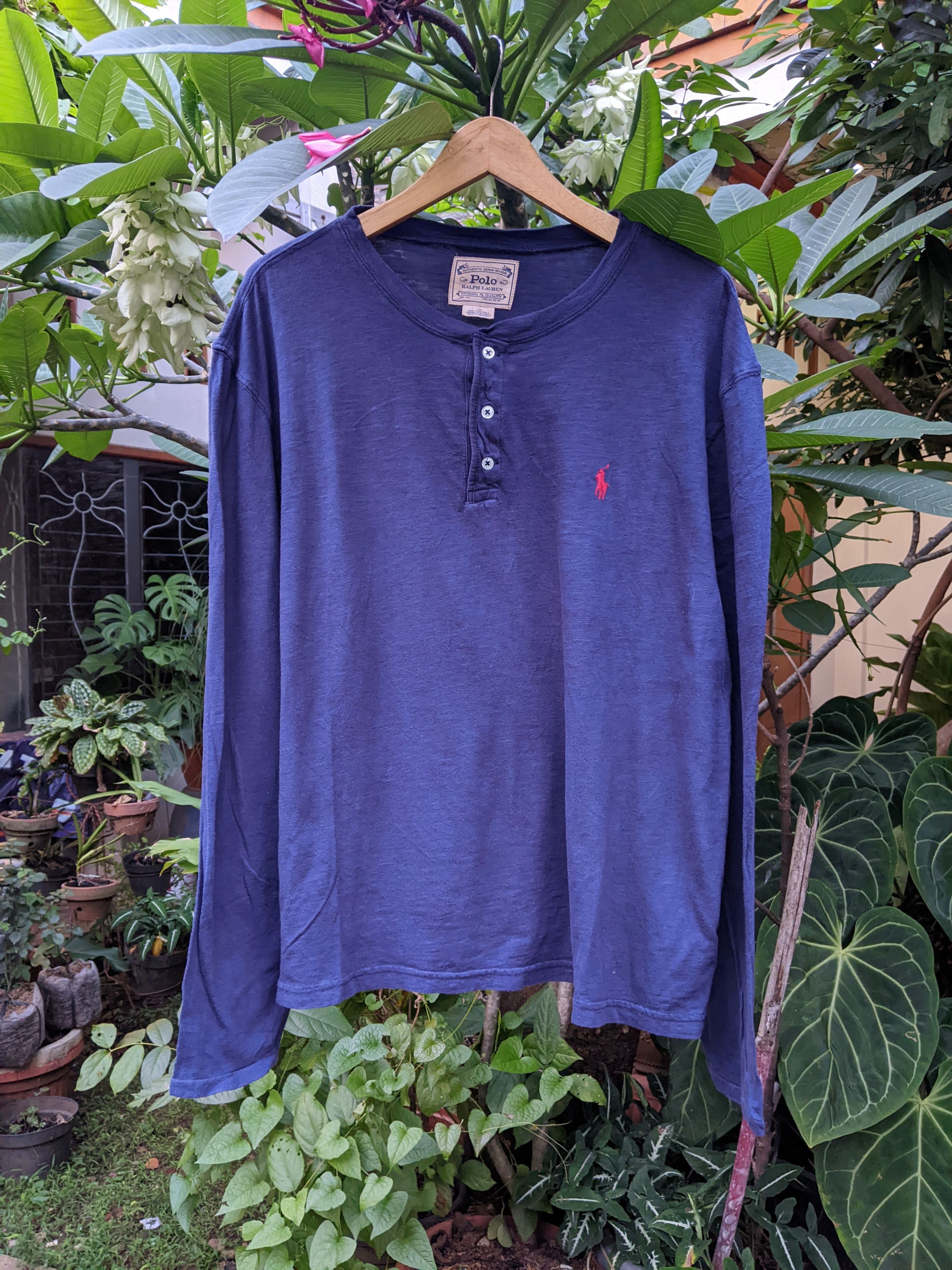Polo Ralph Lauren Slub Henley Shirt Size US L / EU 52-54 / 3 - 1 Thumbnail