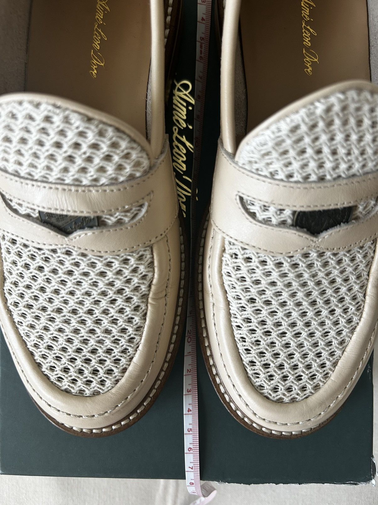 Aime Leon Dore Aime Leon Dore - Cream Raffia Loafers - 4M Size US 5.5 / IT 35.5 - 8 Thumbnail