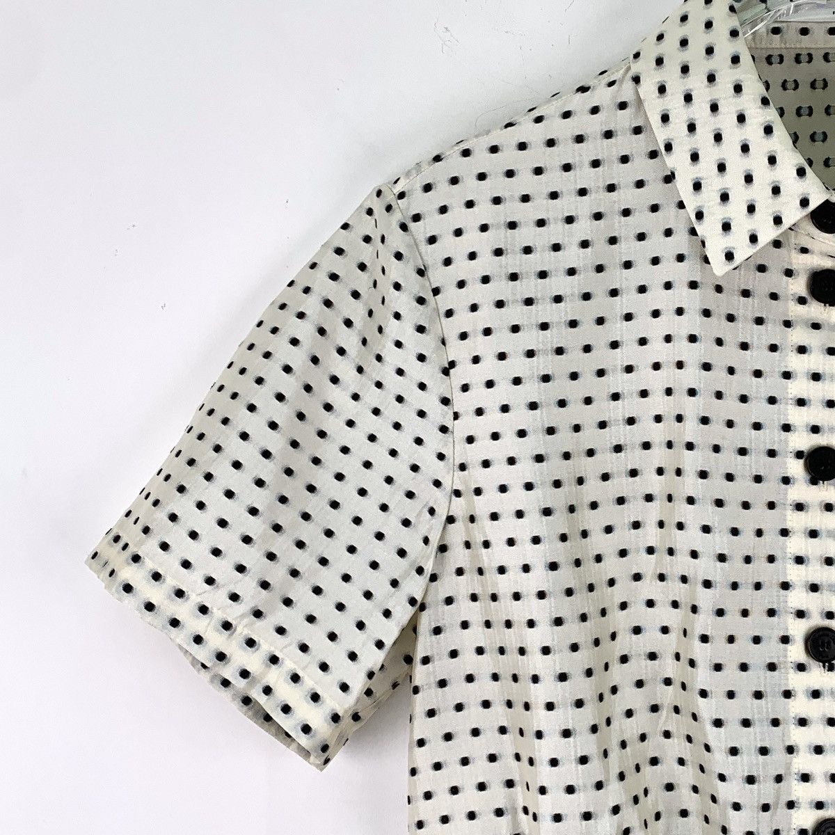 Dior Dior All-over Polka Dot Silk Lapel Short Sleeve Dress K26WX Size XS / US 0-2 / IT 36-38 - 3 Thumbnail