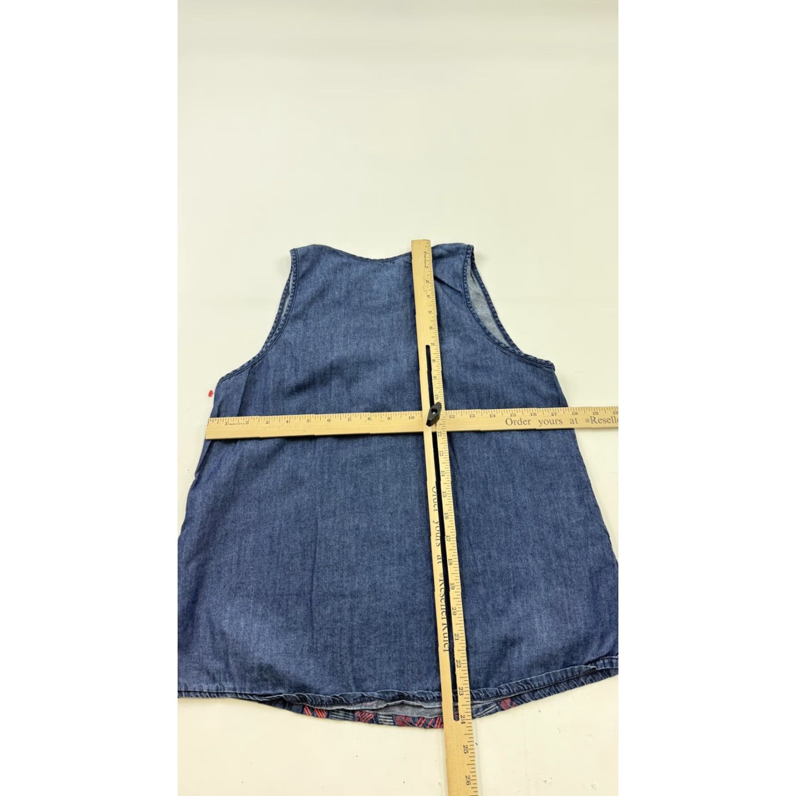 Vintage Make It Good Tank Womens Small Blue Chambray Sleeveless Geometric USA Clothing Tank Top Womens Small Blue Chambray Sleeveless Geometric USA Size S / US 4 / IT 40 - 4 Thumbnail