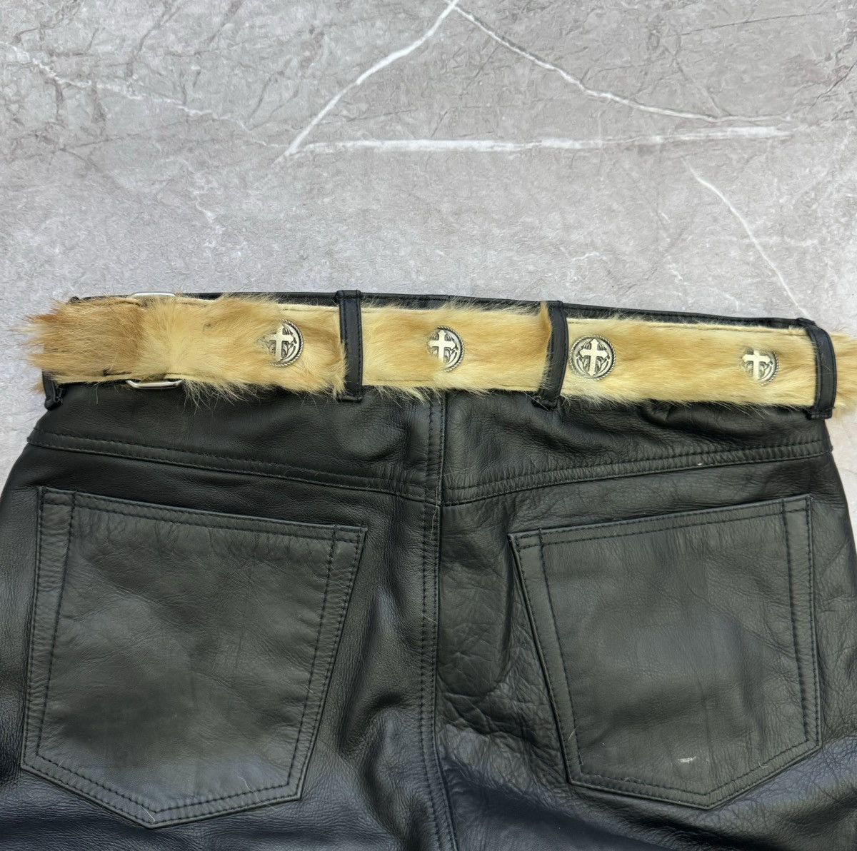 Japanese Brand SALE💣💣Rick Owens Junya Watanabe Style fur belt Size ONE SIZE - 4 Thumbnail