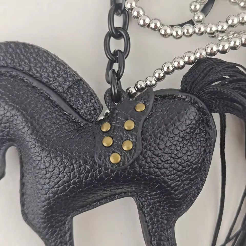 Japanese Brand Leather Horse Bag Charm Pendant Accessories Keychain Size ONE SIZE - 3 Thumbnail
