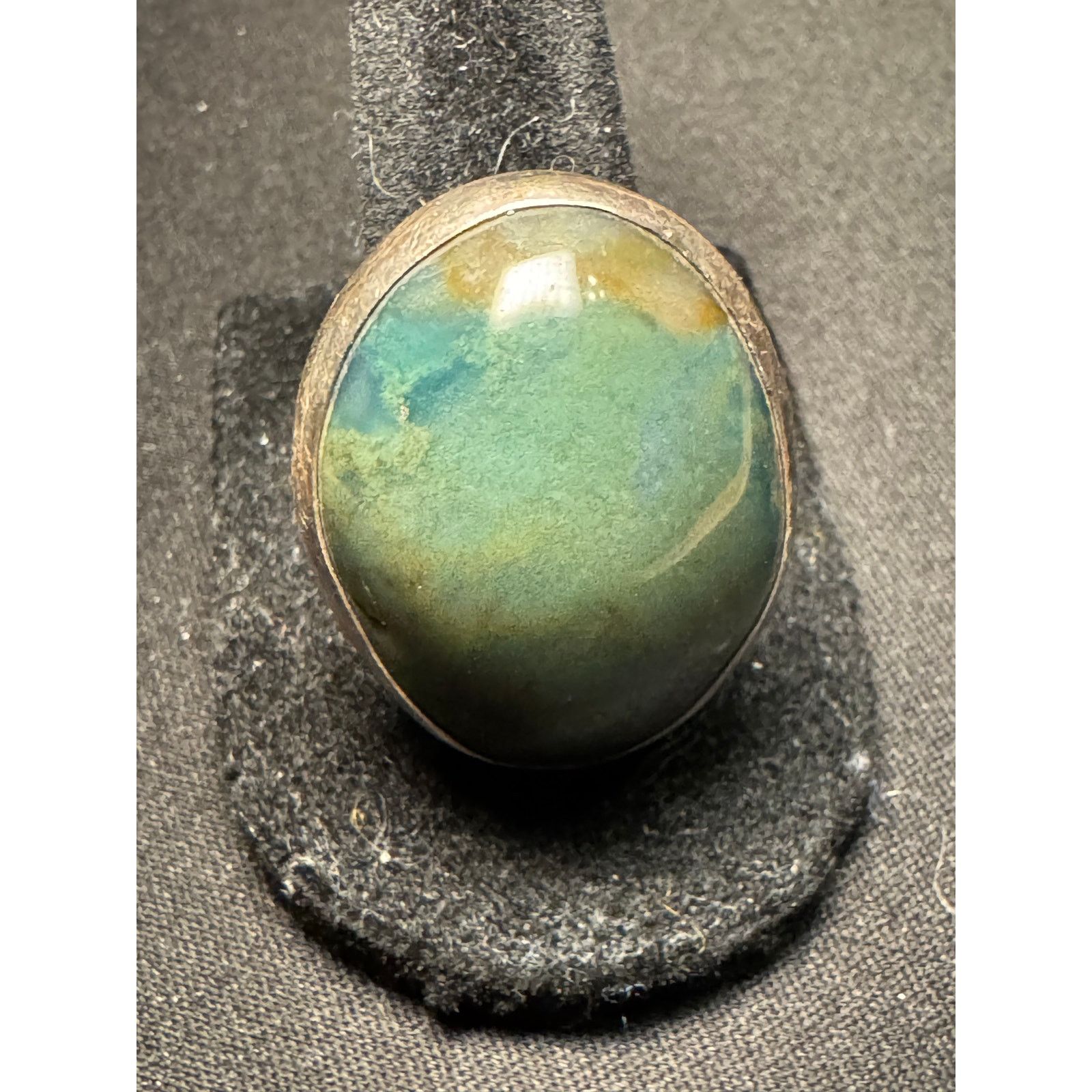 Other 925 Sterling Silpada Oval Green Stone Cabochon Brutalist Size ONE SIZE - 1 Thumbnail