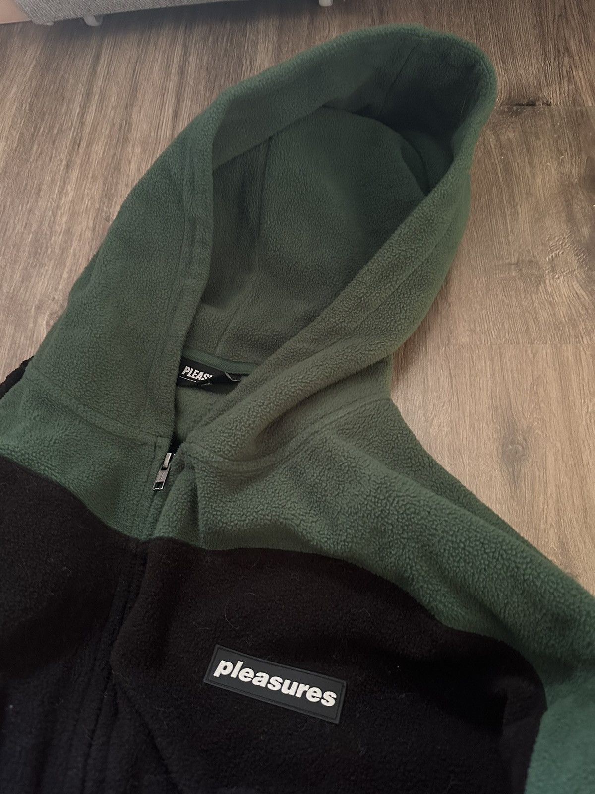 Pleasures Pleasures Whiskey Zip Hoodie 'Green' Size US XL / EU 56 / 4 - 3 Thumbnail