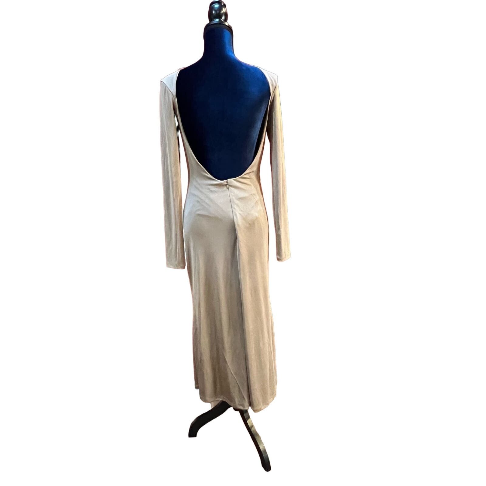 Jason Wu Jason Wu V-Neck Midi Length Dress Medium NWT Beige Size M / US 6-8 / IT 42-44 - 2 Thumbnail