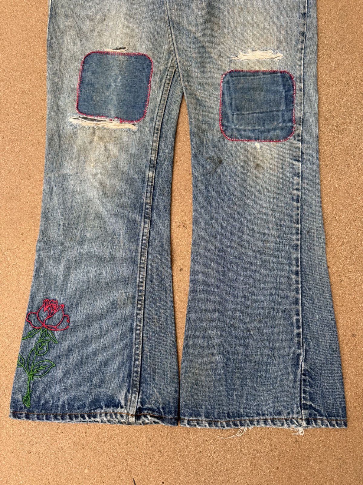 Levi's Vtg 70’s Levi’s 646 Orange Tab Bellbottom Flare Jeans 32x31 Size US 32 / EU 48 - 3 Thumbnail
