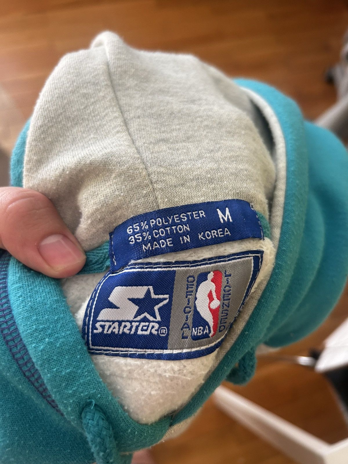 Starter Vintage Starter Charlotte Hornets Hoodie super rare 90s nba Size US M / EU 48-50 / 2 - 8 Thumbnail