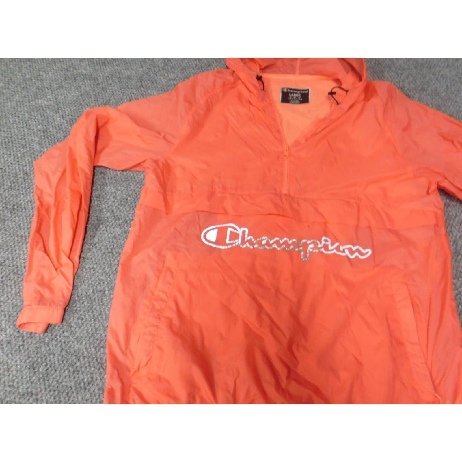 Champion VINTAGE Champion Jacket Mens L pink lightweight windbreaker logo Zip Mid-Length Casual Mens Size US L / EU 52-54 / 3 - 2 Thumbnail