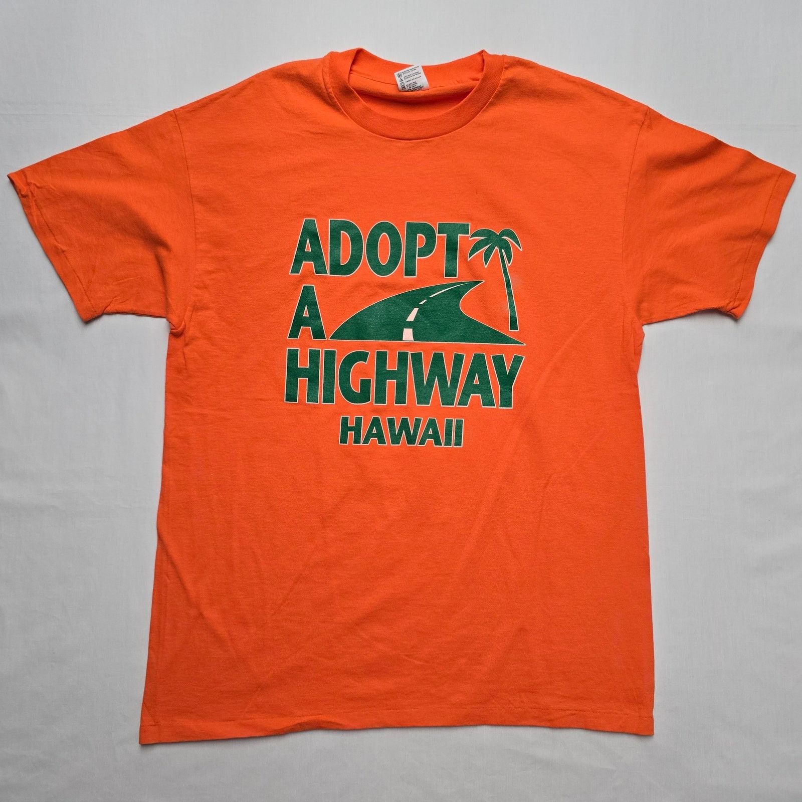 Anvil × Vintage Vintage Hawaii HDOT Adopt A Highway Hawaii Orange XL Tee Size US XL / EU 56 / 4 - 1 Thumbnail