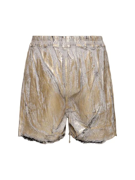 Rick Owens o1lsvrm0425 Boxers Gold Denim Shorts in Gold/Silver Size US 30 / EU 46 - 2 Thumbnail