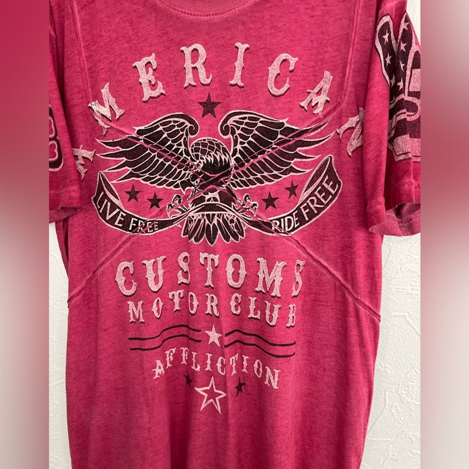 Affliction VINTAGE AFFLICTION AMERICAN CUSTOM MOTOR CLUB AOP SHIRT Size US L / EU 52-54 / 3 - 3 Thumbnail