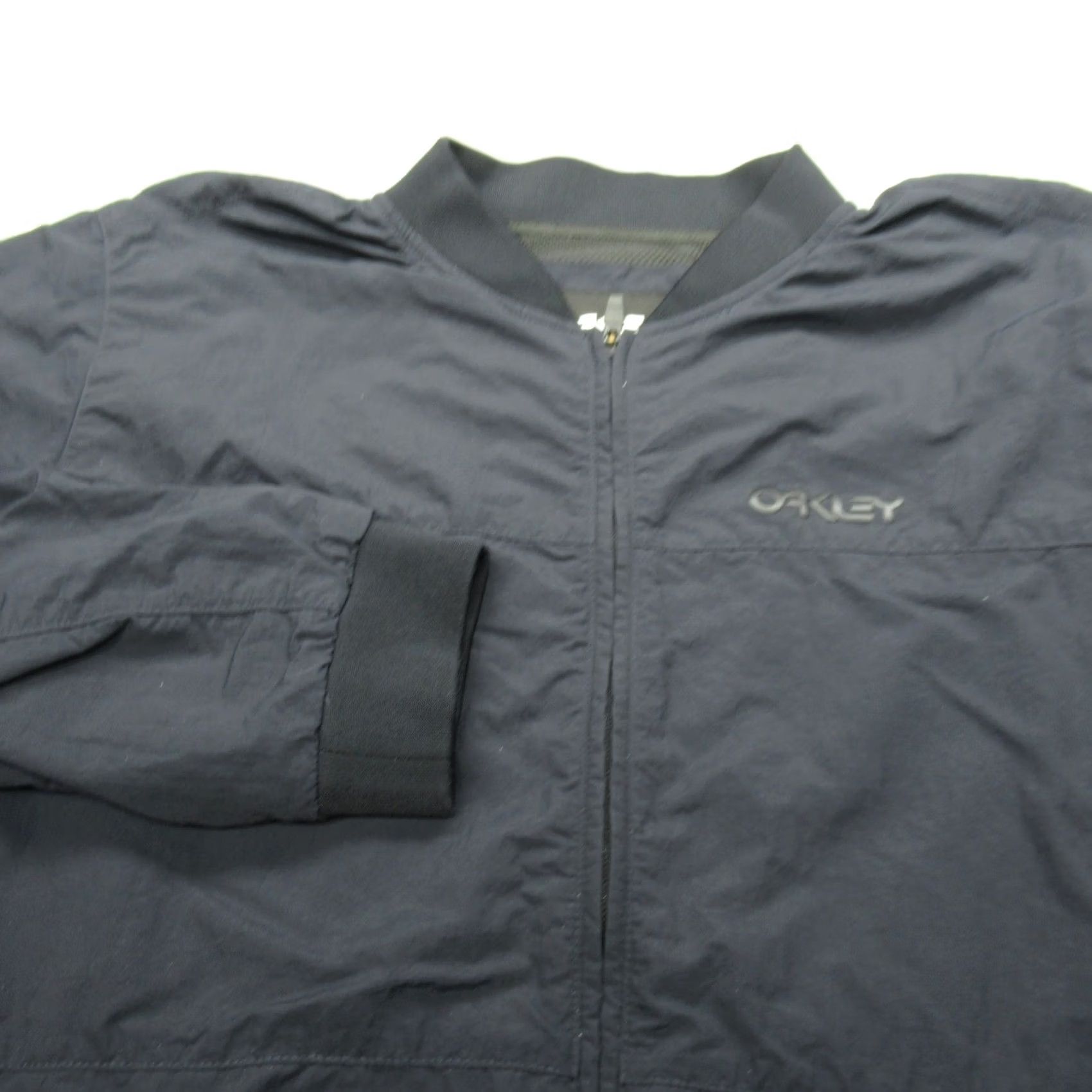 Oakley Oakley Jacket Mens XL Navy Water Resistant Lightweight Regular Fit Windbreaker Zip Pockets Logo Zipper Size US XL / EU 56 / 4 - 3 Thumbnail
