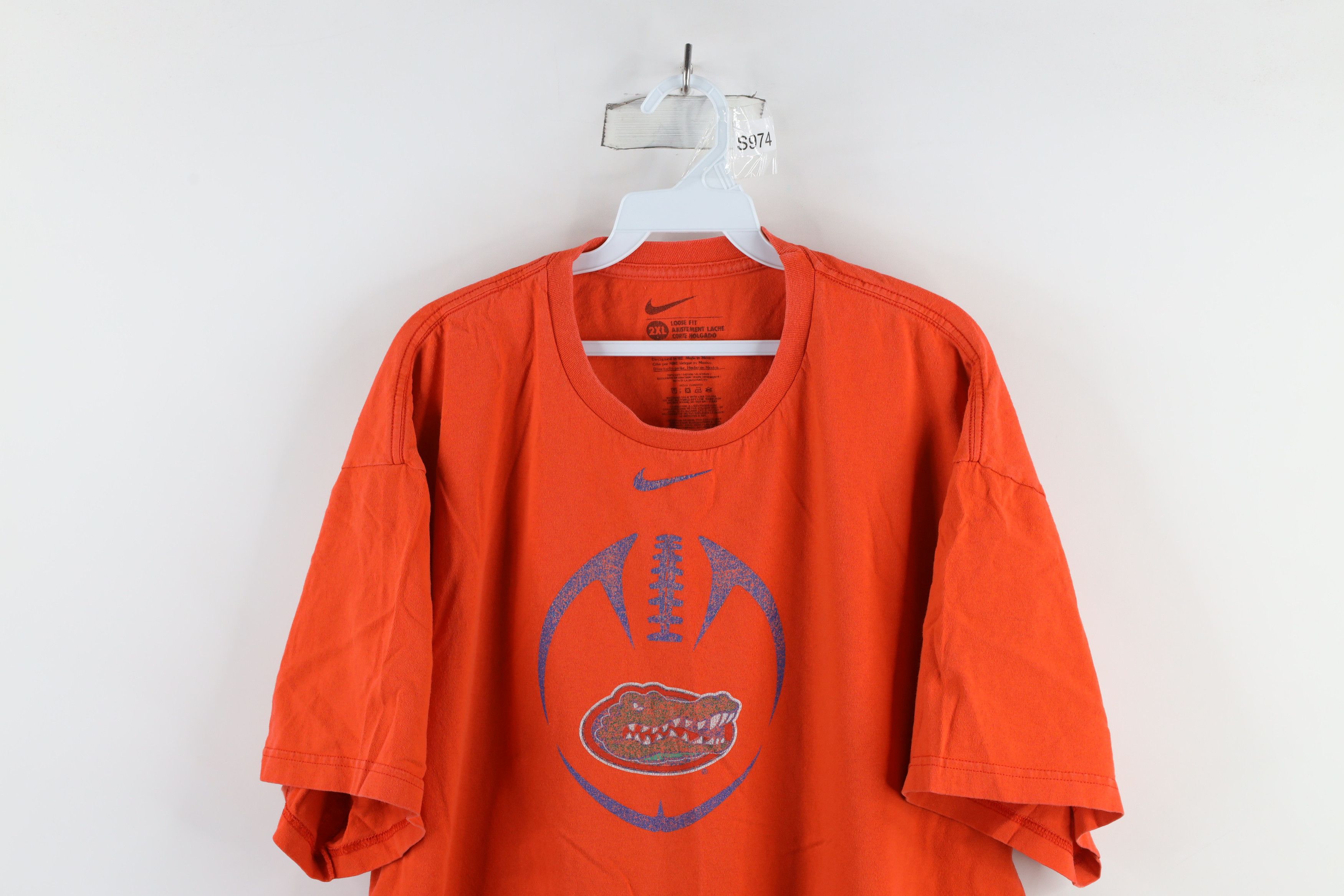 Nike × Vintage Vintage Nike Scott Mini Swoosh University of Florida T-Shirt Size US XXL / EU 58 / 5 - 2 Thumbnail