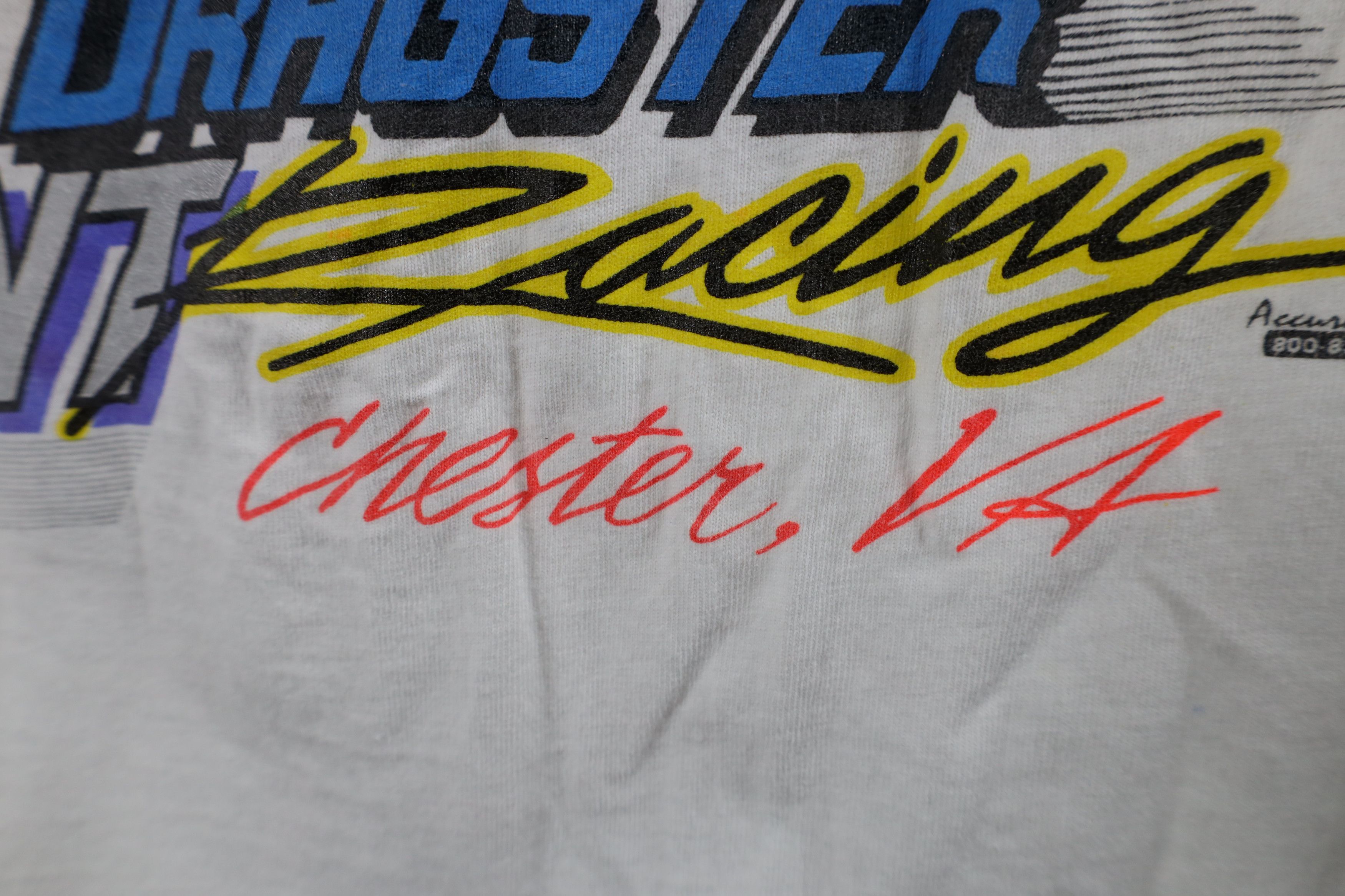 Vintage Vintage 90s Y2K Law Super Pro Dragster Racing T-Shirt White Size US M / EU 48-50 / 2 - 8 Thumbnail