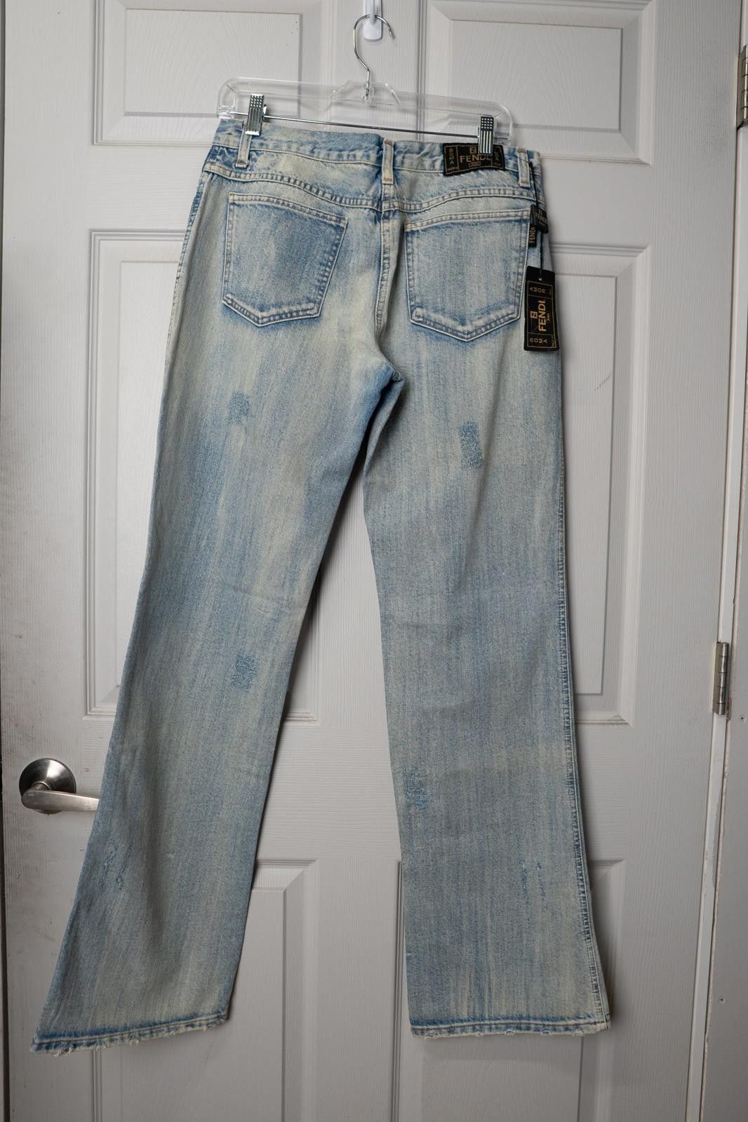 Fendi 90's Fendi Jeans Stone Washed Distress Flared Jeans (46) Size 32" / US 10 / IT 46 - 2 Thumbnail