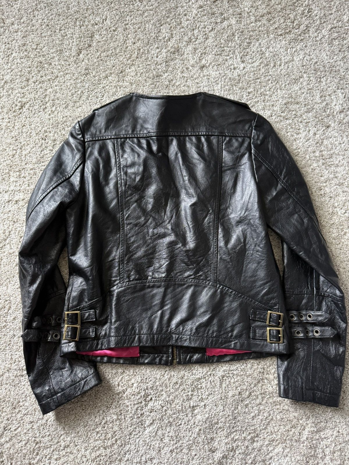 If Six Was Nine Rare Vintage Y2K Leather Jacket Size S / US 4 / IT 40 - 5 Thumbnail