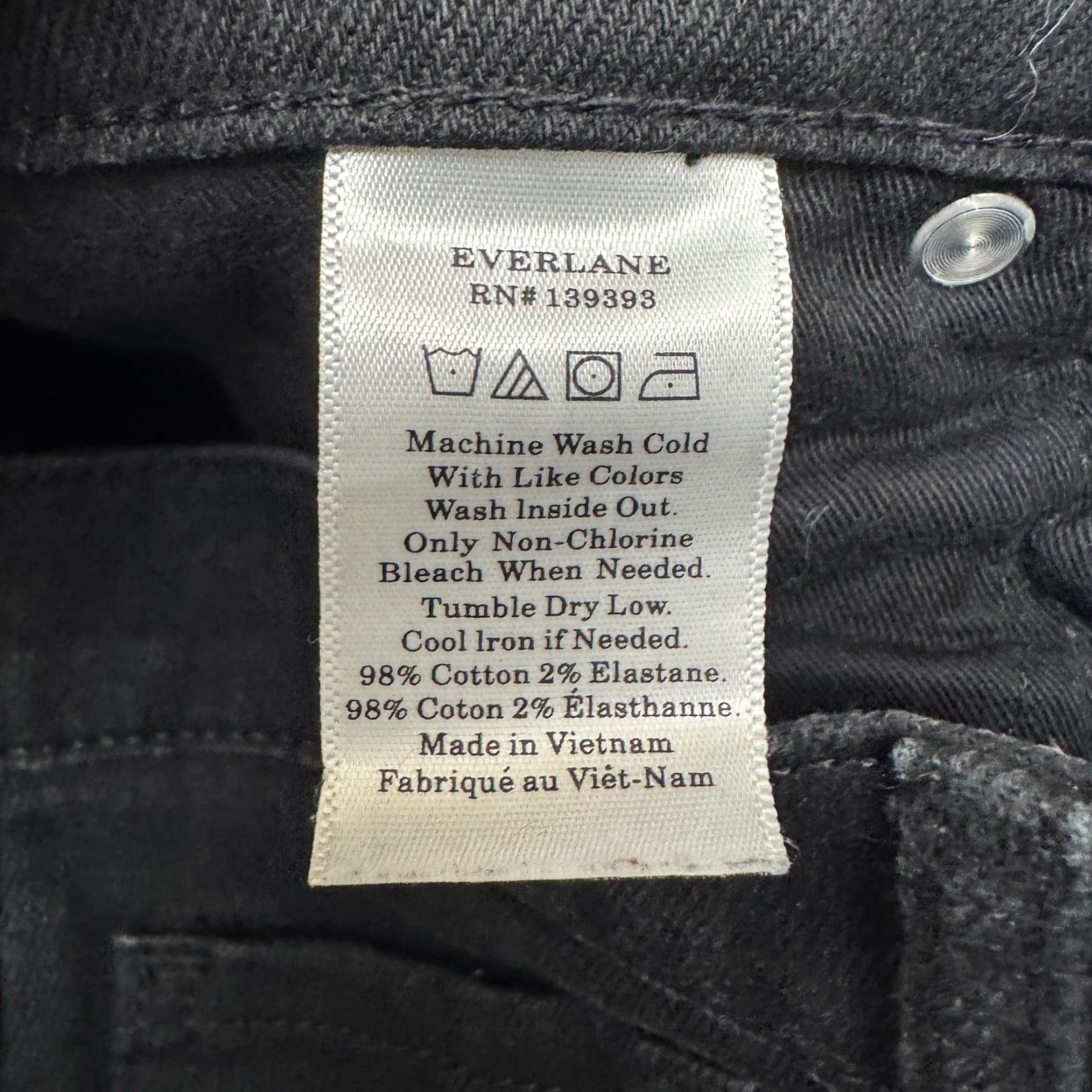 Everlane Everlane Jeans The High Rise Straight Leg Denim Mens 28 Regular Black Dark Wash 5-Pocket Stretch City Streetwear Mens Size 28" / US 6 / IT 42 - 6 Thumbnail