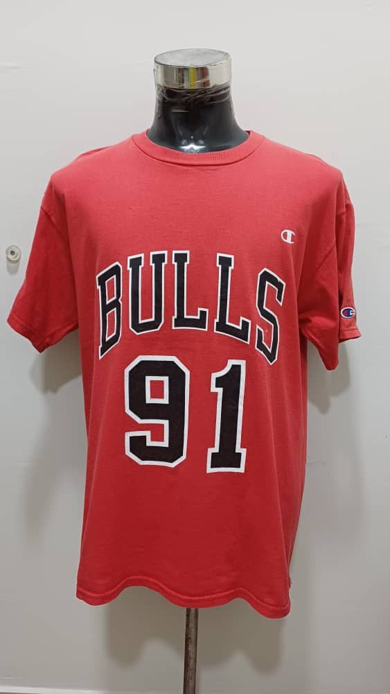 Champion VINTAGE 90'S BULLS X DENNIS RODMAN SHIRT Size US XL / EU 56 / 4 - 1 Thumbnail