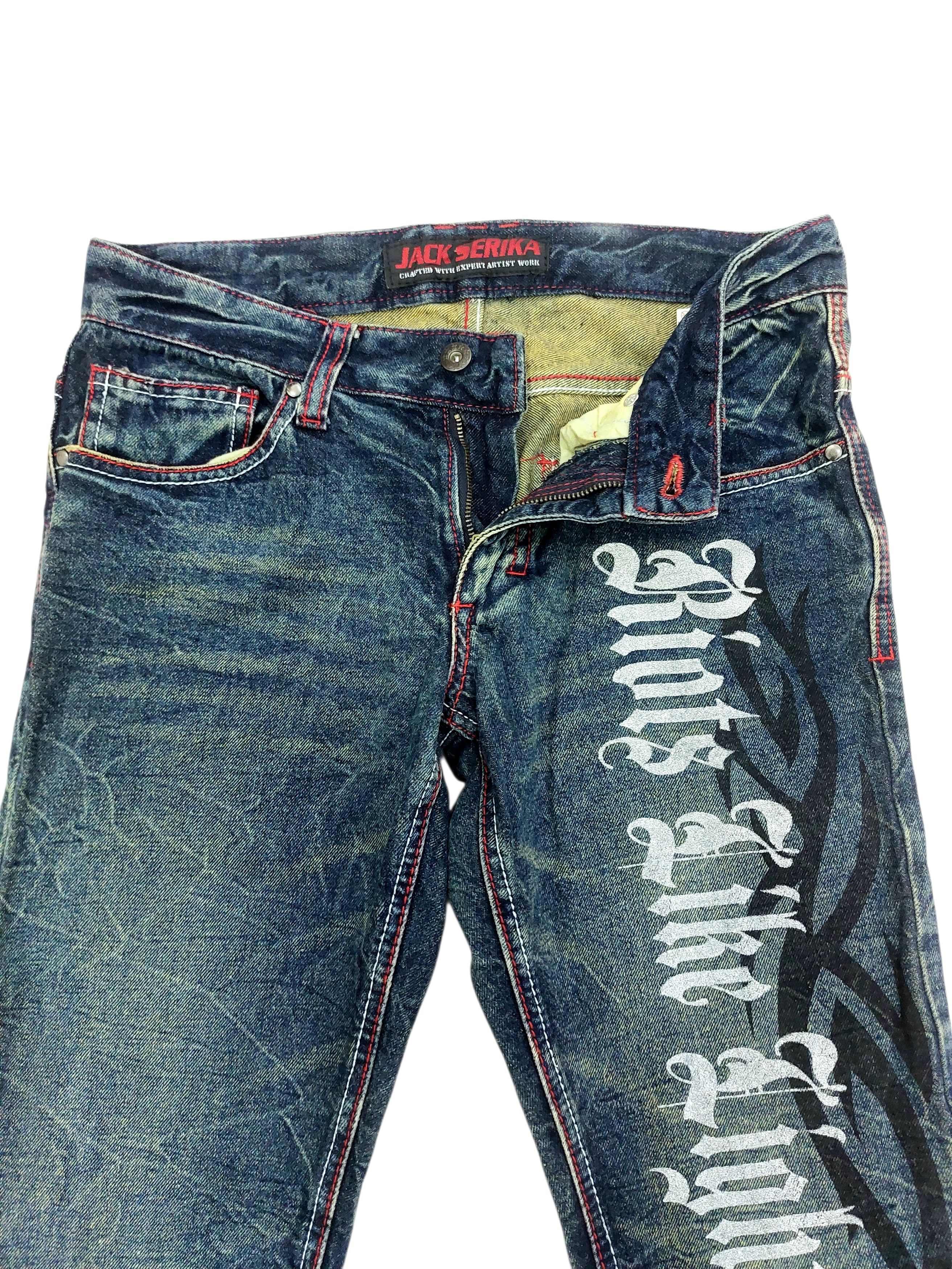 Vintage Jack Serika Japan Riots Like Lightning Tattoes Jeans Size US 30 / EU 46 - 6 Thumbnail
