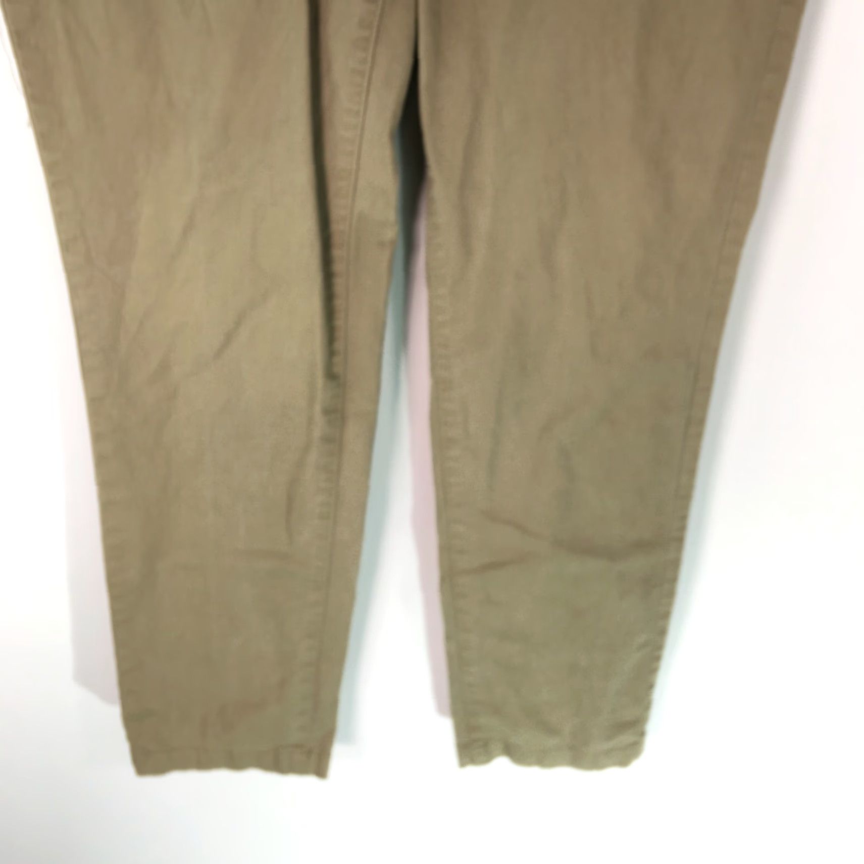 Vintage A New Day Women's Tan Flat Front Mid Rise Stretch Dress Pants Size 10 Size 32" / US 10 / IT 46 - 5 Thumbnail