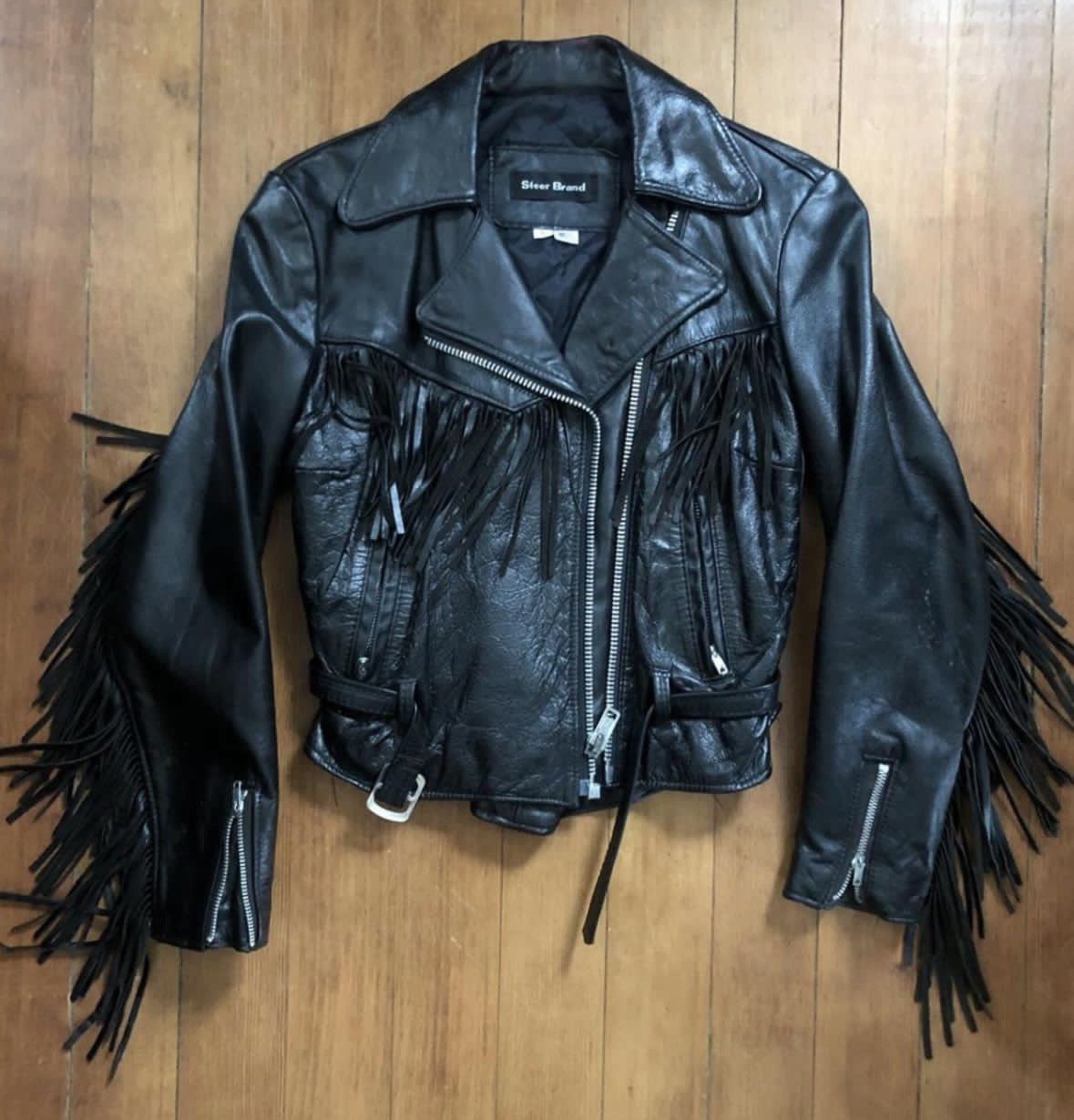 Vintage Vintage genuine leather fringe jacket Size M / US 6-8 / IT 42-44 - 1 Preview