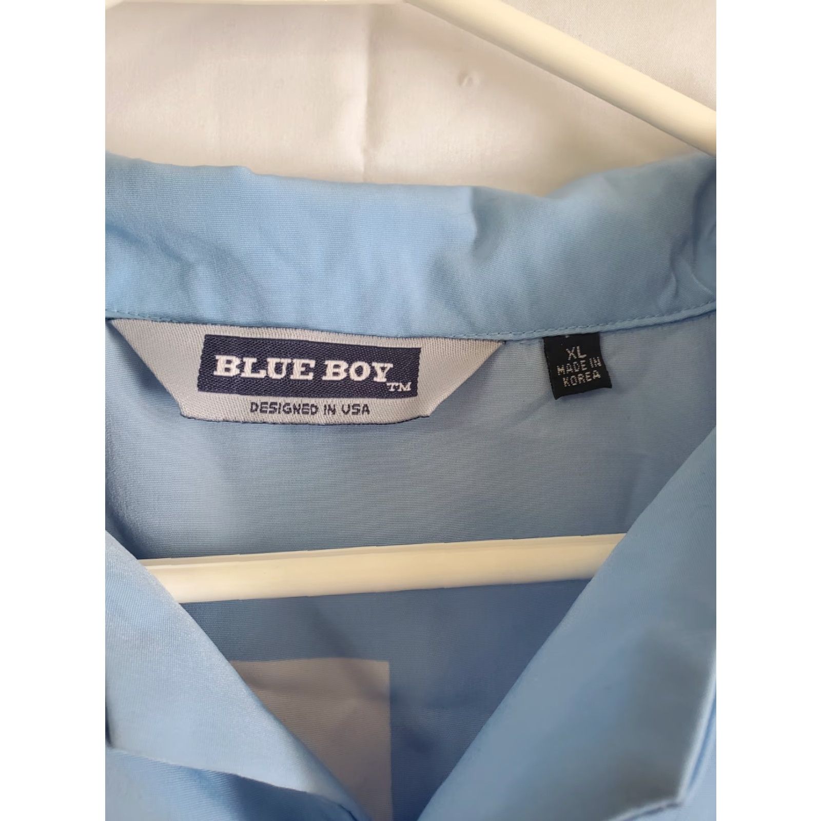 Vintage Blue Boy Men's Shirt XL Button-Up AOP Graphic Print Gangster Hip Hop Streets Casual Button-Down Long Sleeve Polyester Blue Size US XL / EU 56 / 4 - 3 Thumbnail