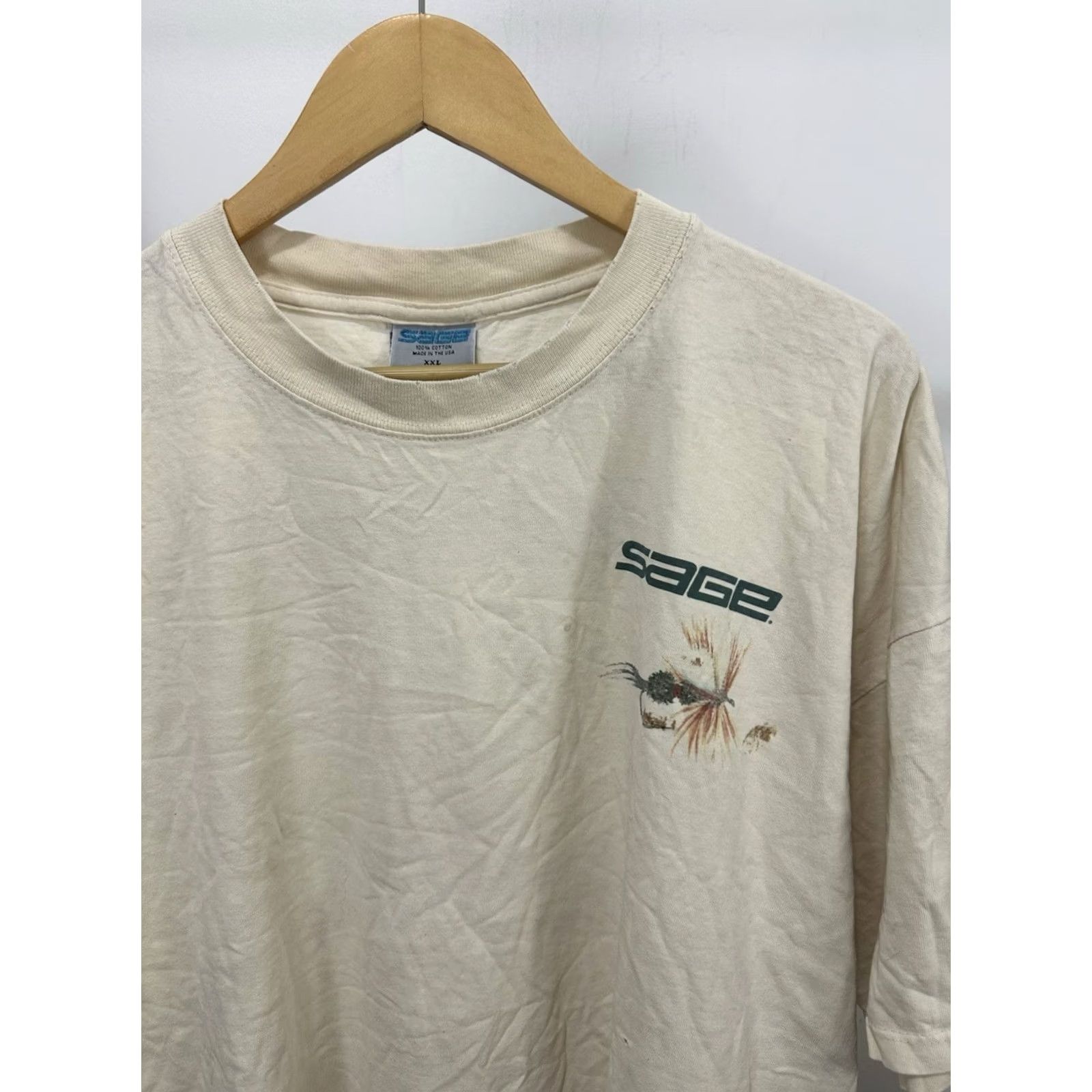 Thrasher VTG Sage Fly Fishing Lure Worn Thrashed Distressed Cotton T-Shirt 2XL USA Size US XXL / EU 58 / 5 - 8 Thumbnail