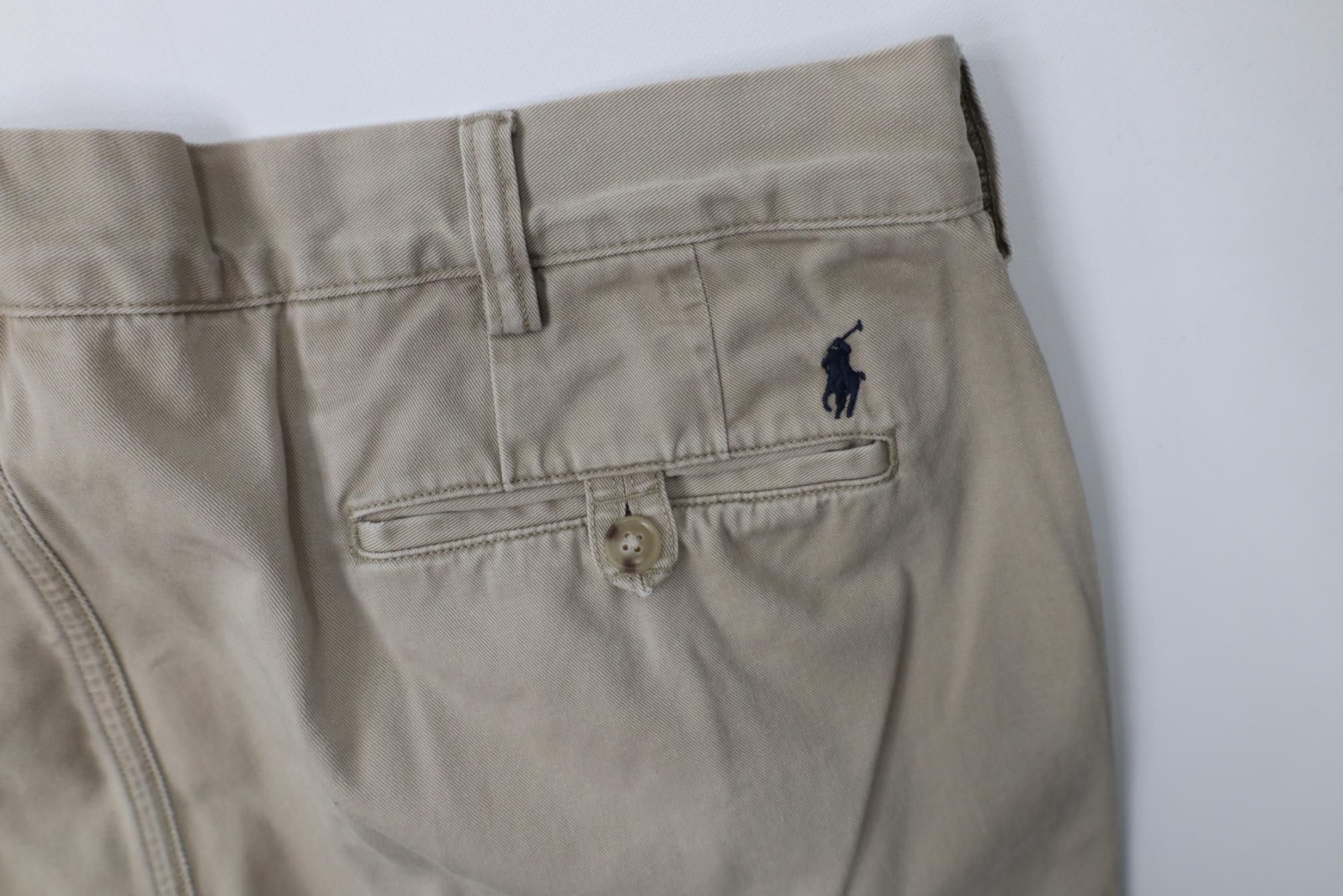 Polo Ralph Lauren Vintage Y2K Ralph Lauren Wide Leg Chino Pants Cotton Beige Size US 40 / EU 56 - 13 Thumbnail