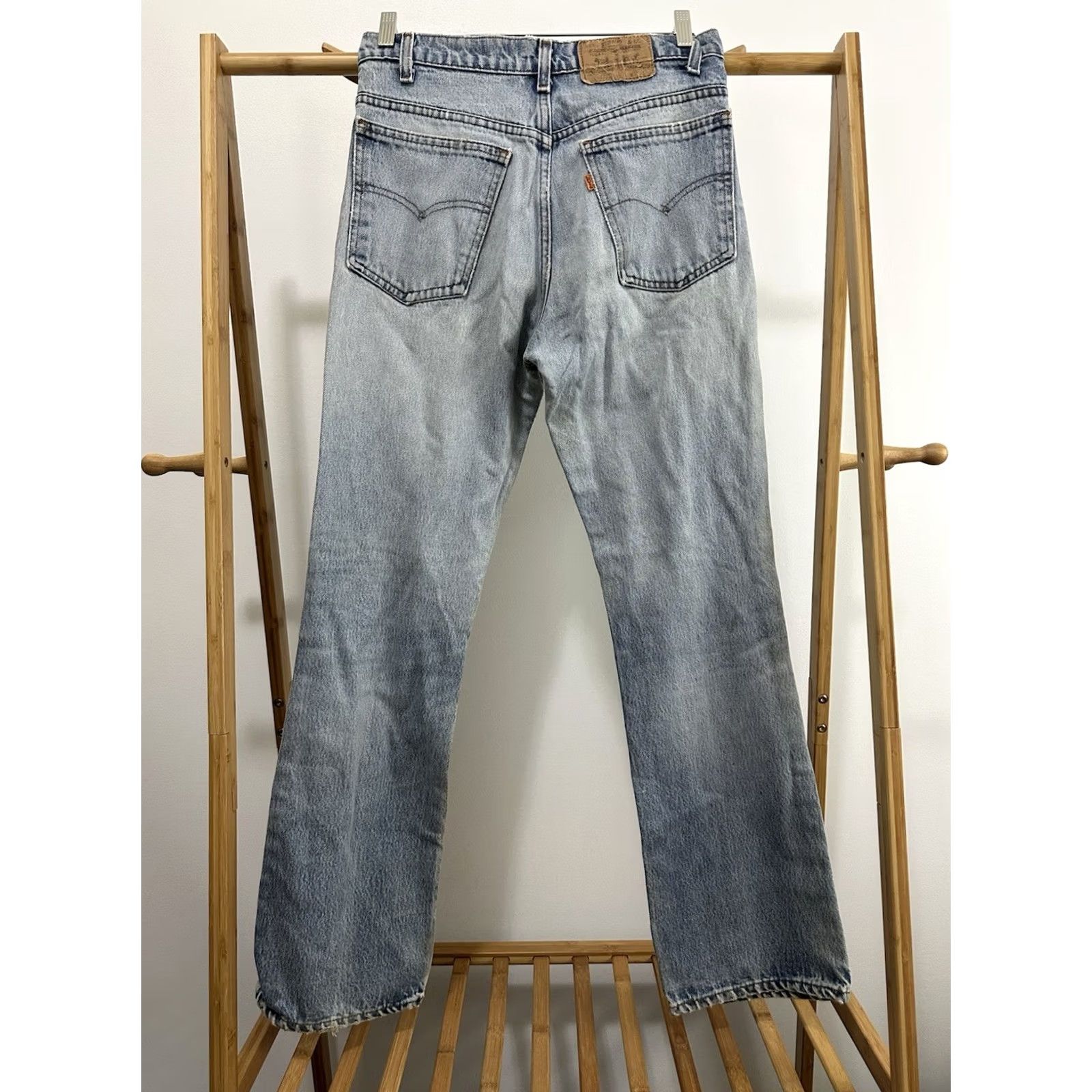 Levi's VTG Levi's Orange Tab Distressed Faded Worn Denim Jeans 32 x 32 Denim Bootcut Men Jeans Blue 70s Vintage Levi's Mens Size US 32 / EU 48 - 2 Thumbnail