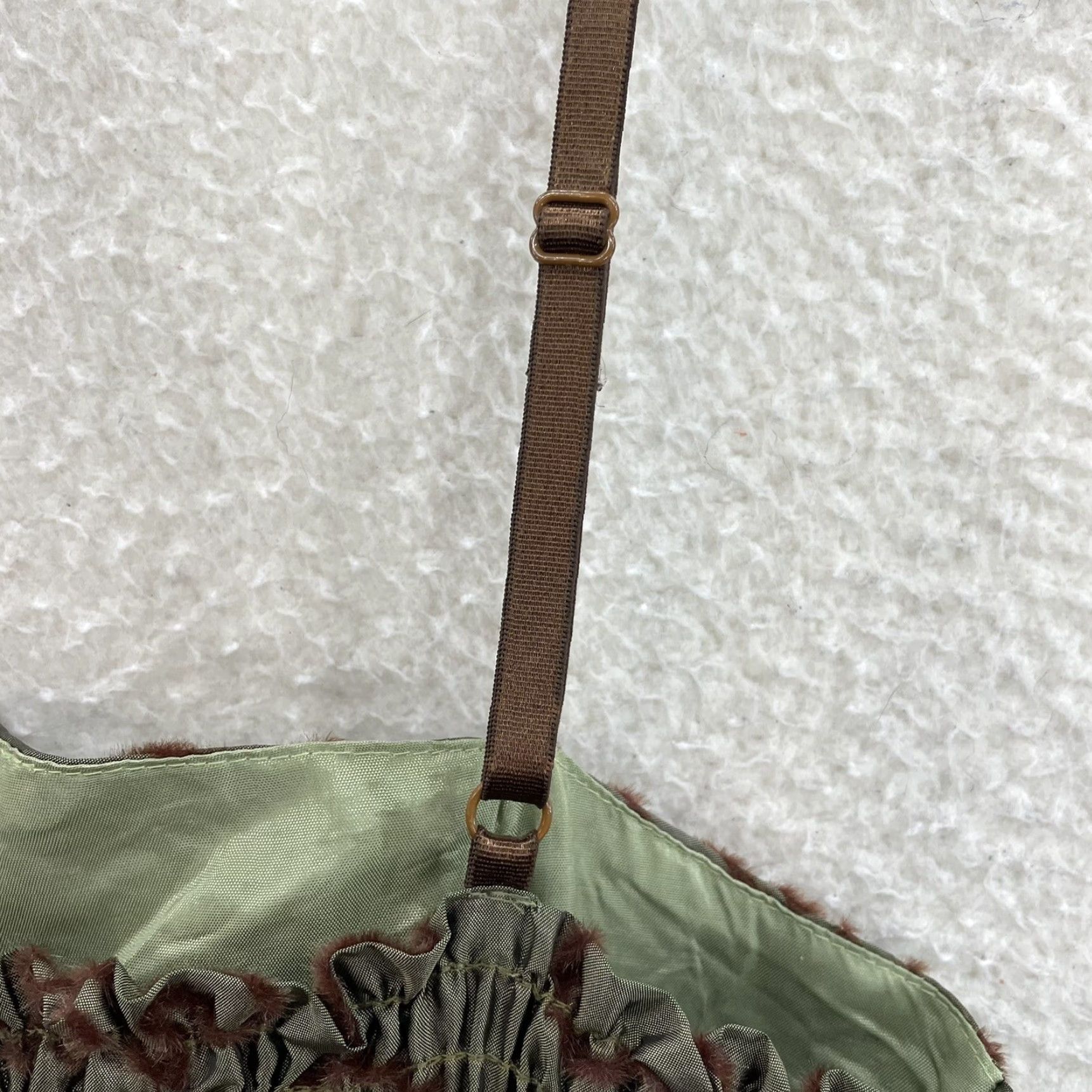 Vintage Y2K Vintage Puff Mini Dress M Medium Green Brown Boho Fairy Grunge Whimsigoth N/A Size M / US 6-8 / IT 42-44 - 5 Thumbnail