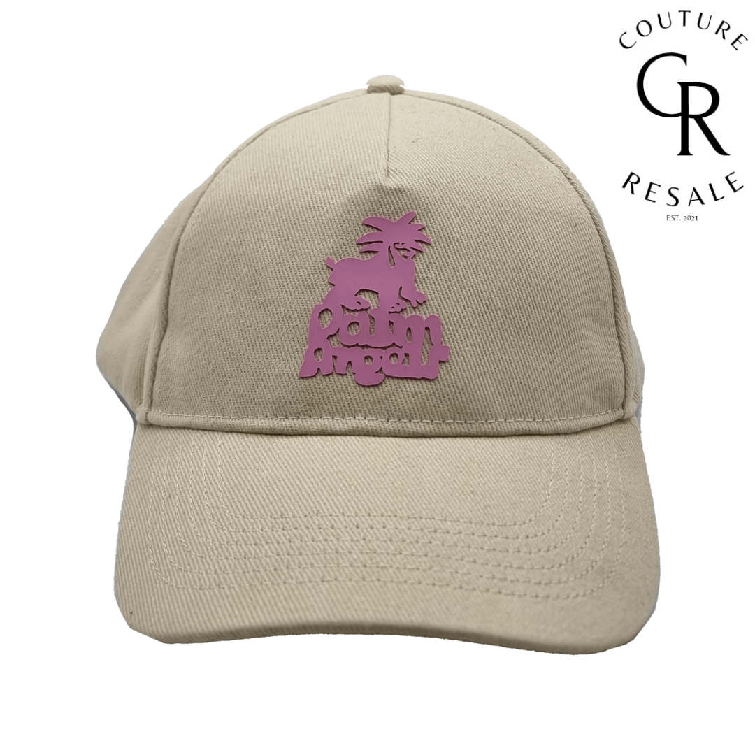 image of Palm Angels Leon Logo-Print Baseball Cap in Beige, Men's