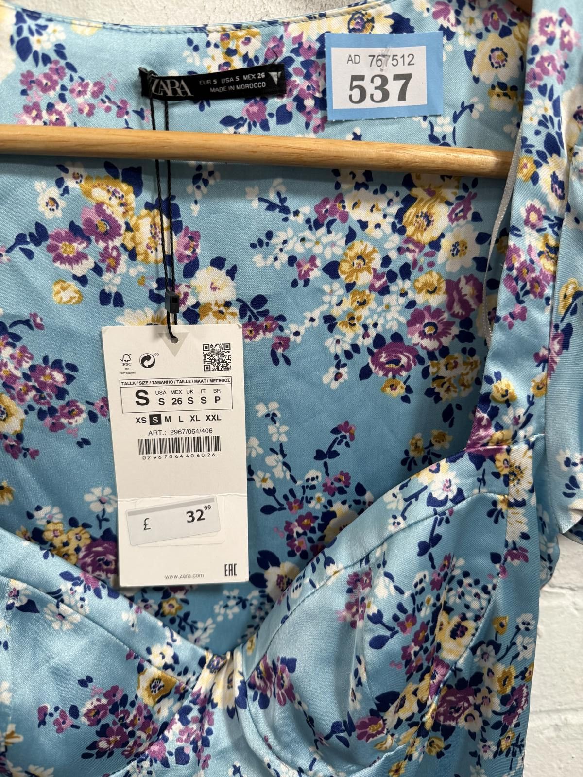 Zara ZARA Floral Puff Sleeve Dress Size S / US 4 / IT 40 - 2 Thumbnail