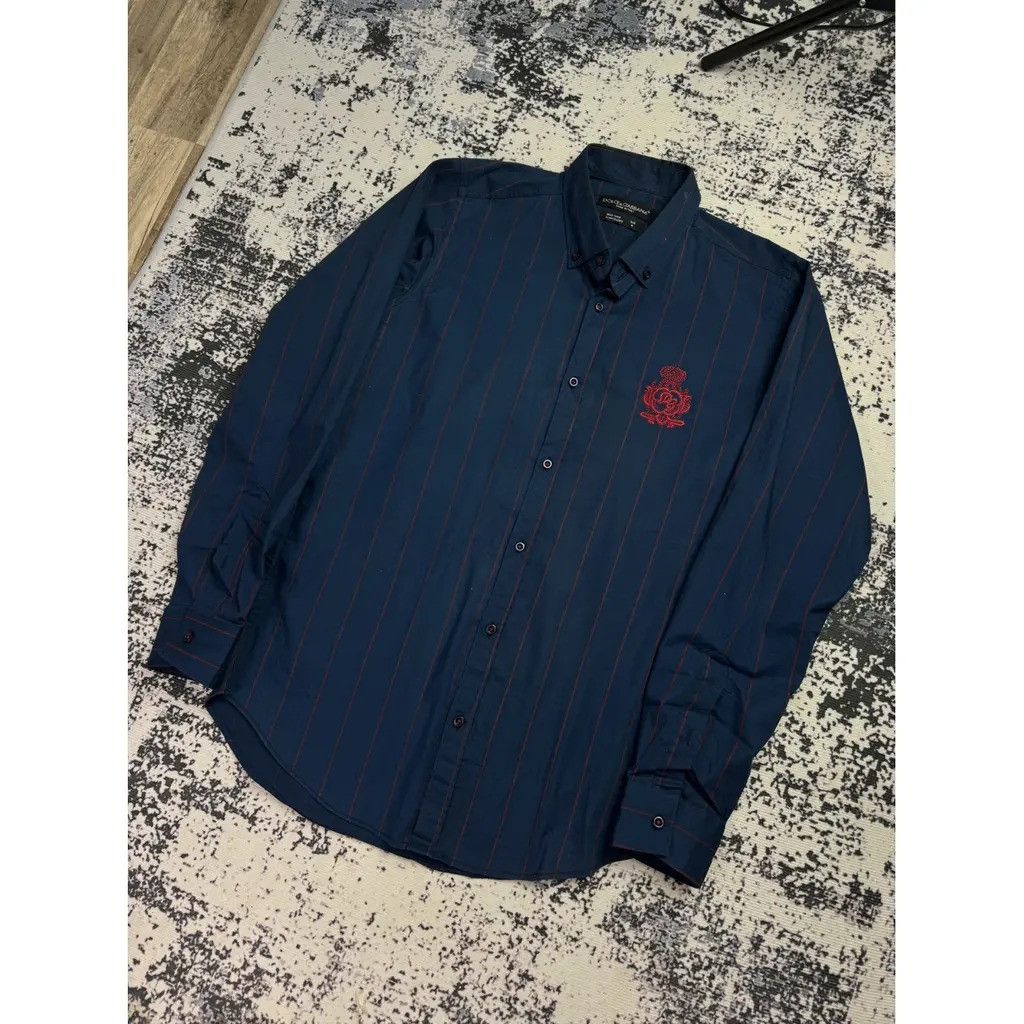 Dolce & Gabbana Dolce Gabbana Shirt Navy Size M Size US M / EU 48-50 / 2 - 2 Thumbnail