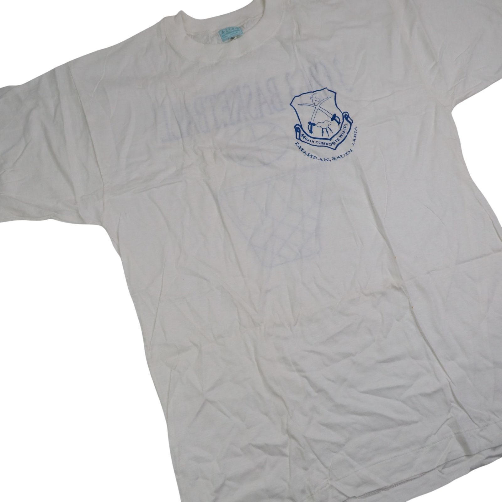Vintage VTG 90s 4404th Composite Wing Saudi Arabia 3on3 Basketball T Size US L / EU 52-54 / 3 - 3 Thumbnail