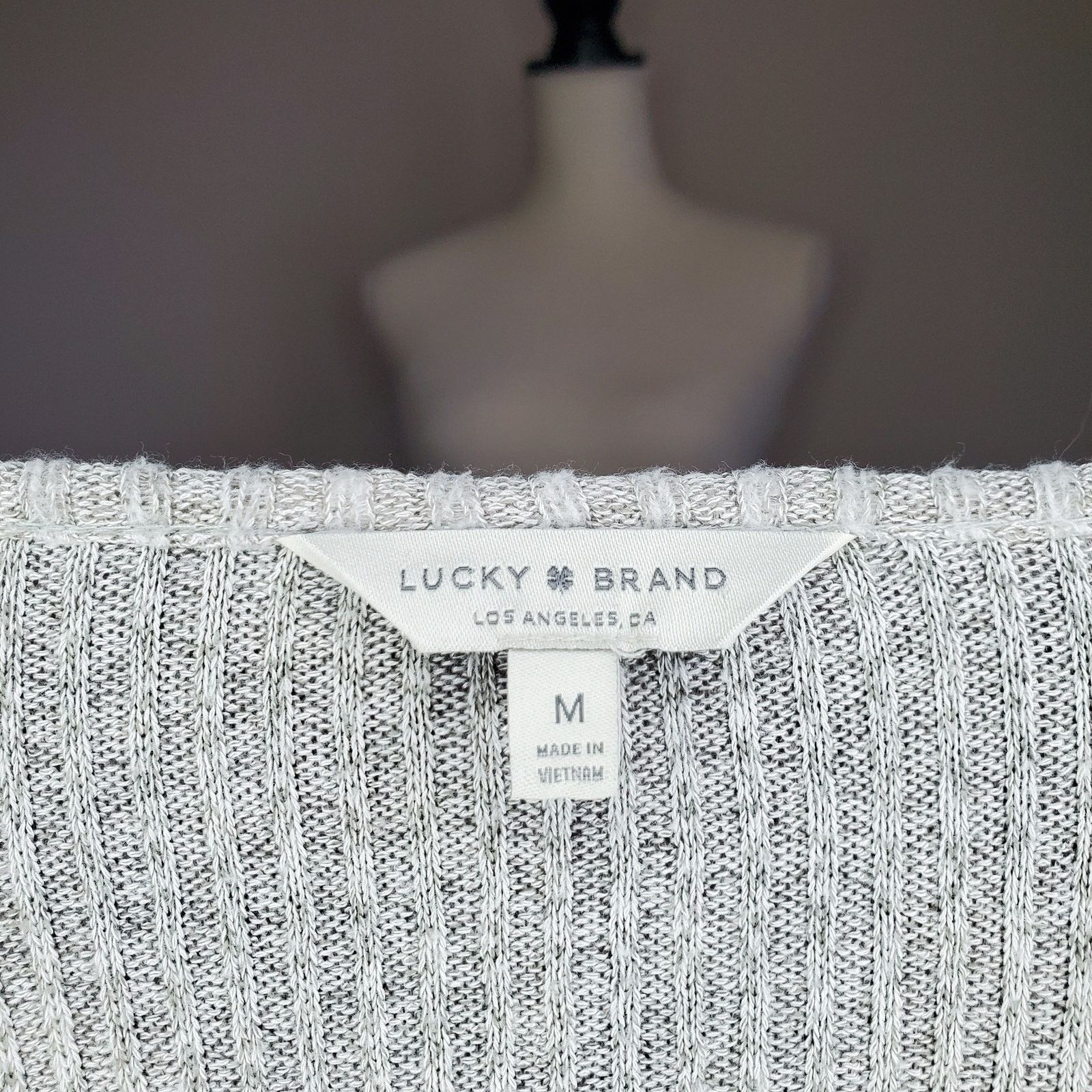 Lucky Brand Lucky Gray Ruffled Long Sleeve Top Medium Size M / US 6-8 / IT 42-44 - 7 Thumbnail