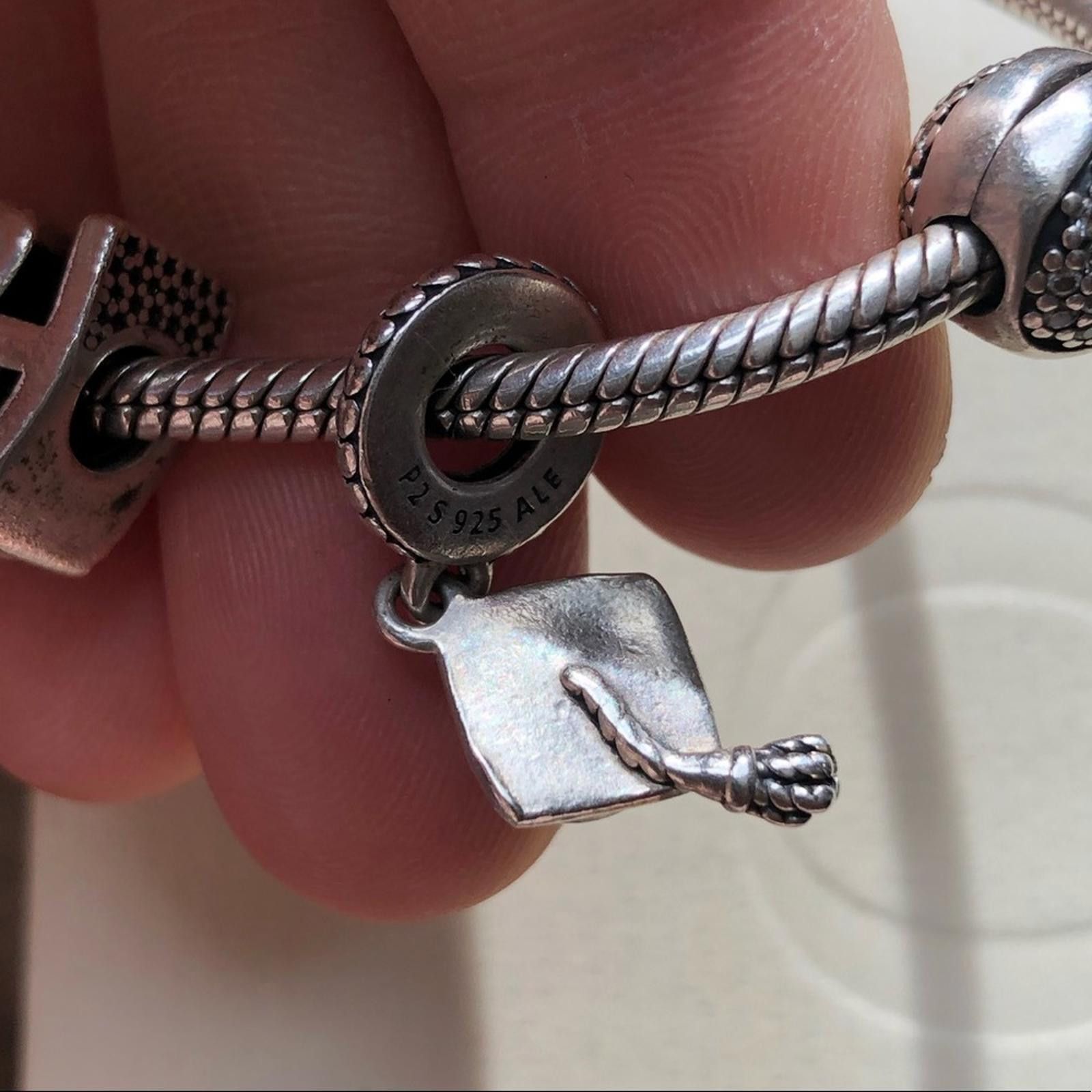 pandora Pandora Snake Bracelet w/ 5 Pandora Charms Size ONE SIZE - 8 Thumbnail