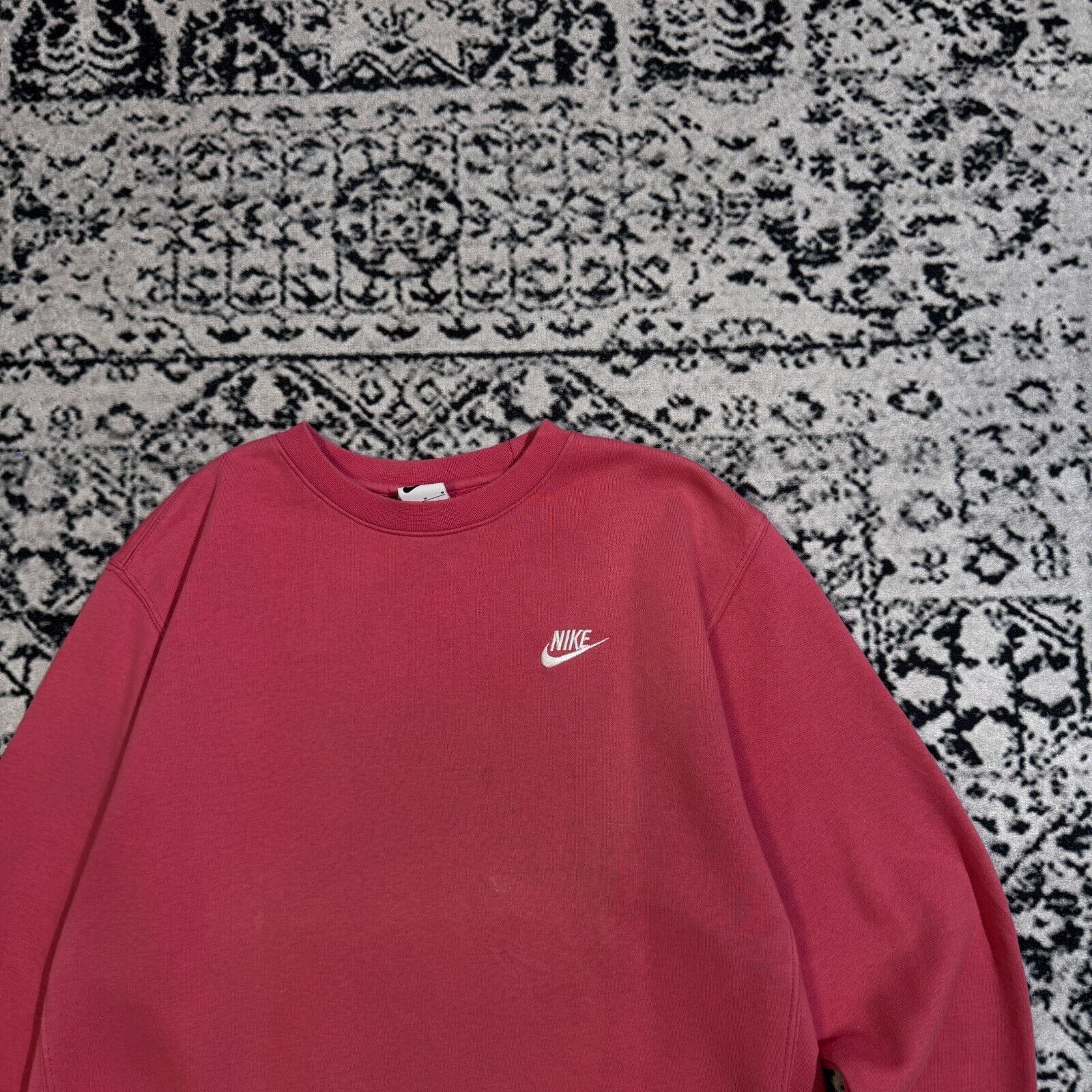 Nike × Vintage Vintage Nike Unisex Pink Cotton Sweatshirt Size M Size US M / EU 48-50 / 2 - 6 Thumbnail