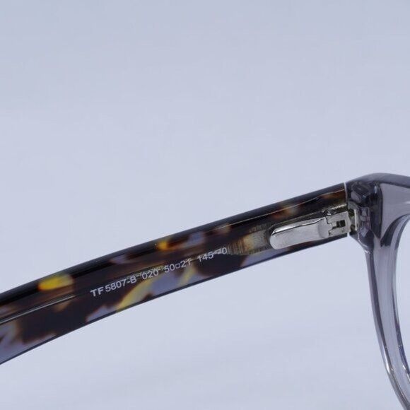 Tom Ford Tom Ford FT5807-B 020 Eyeglasses Grey 50mm Square Frame Size ONE SIZE - 8 Thumbnail