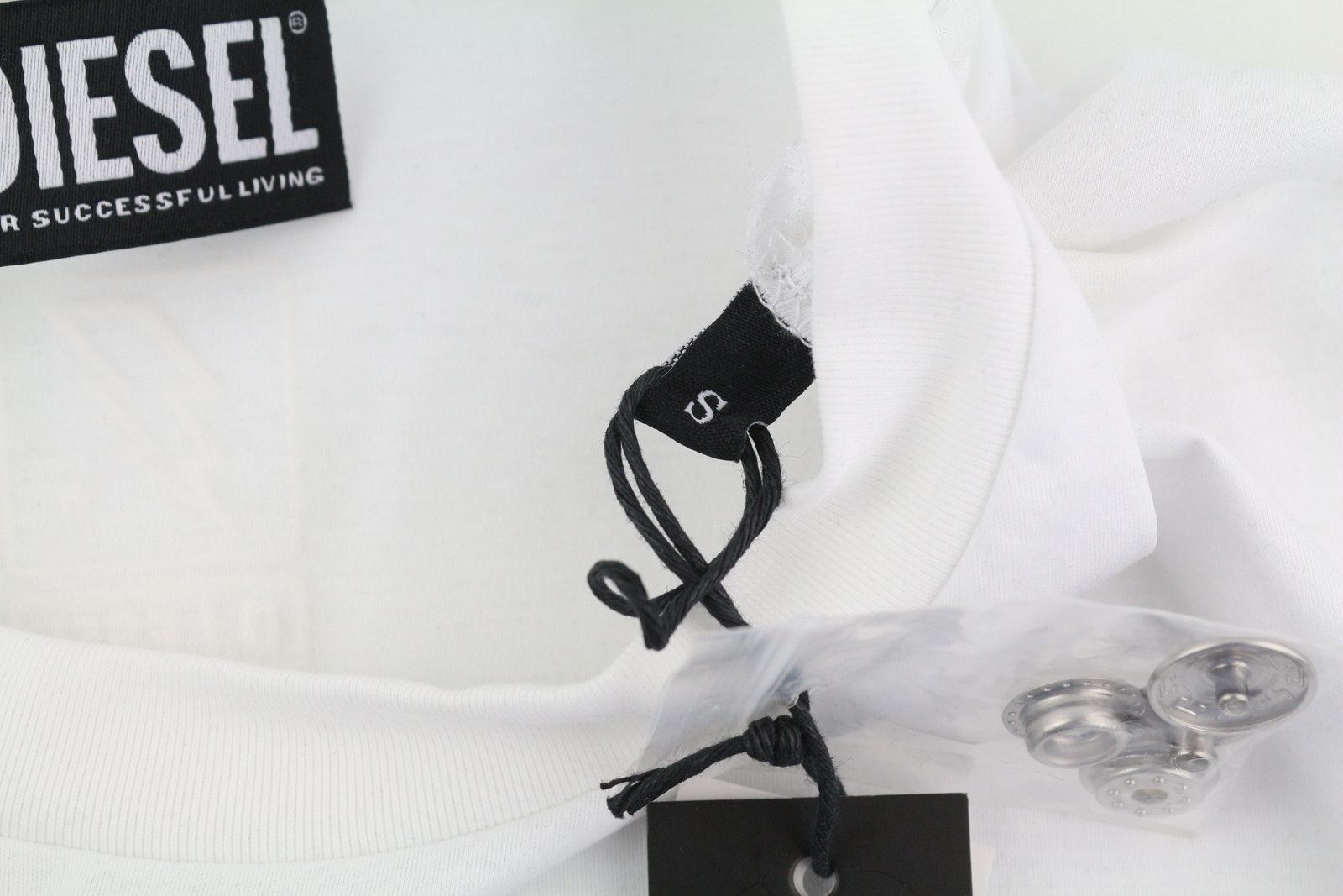 Diesel T-HAIM S White Tricot Patch Pocket T-Shirt 84098 Size US S / EU 44-46 / 1 - 6 Thumbnail