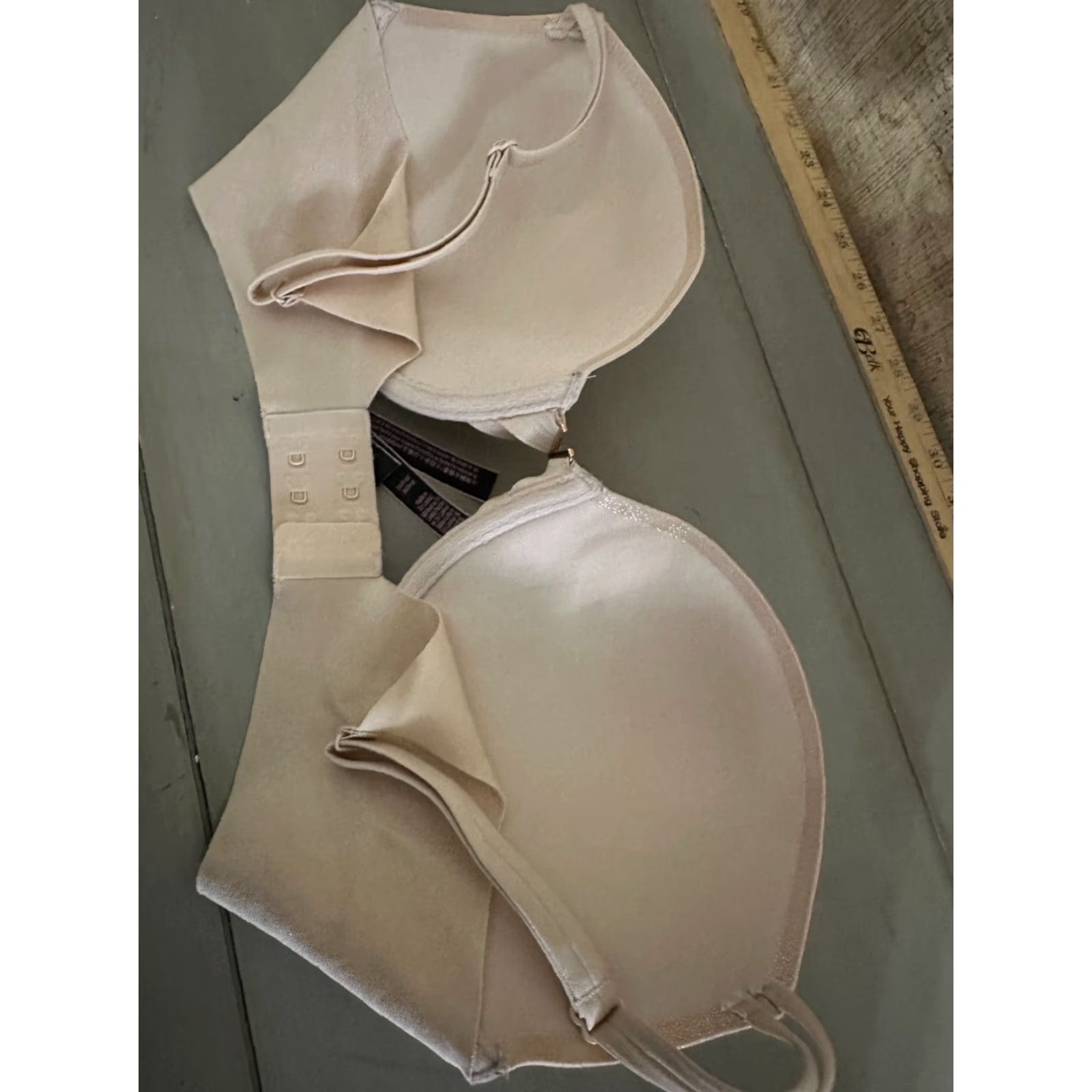 Victoria's Secret Victoria's Secret Very Sexy Push Up Bra 34DD Gold Satin & Rhinestones Underwired Padded Size ONE SIZE - 4 Thumbnail
