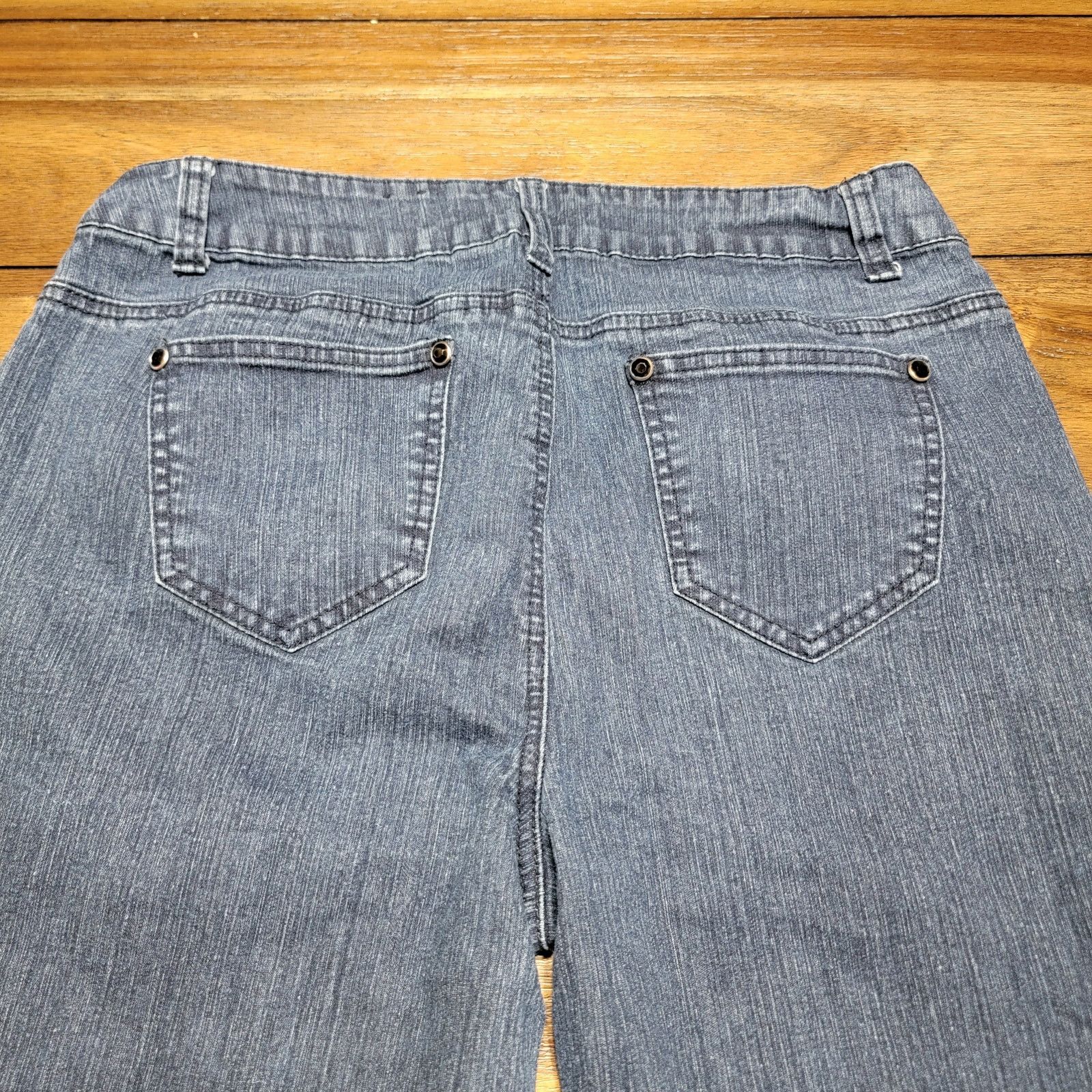 Other Roz & Ali Straight Denim Jeans w/ Front Bling - 12 Average Size 34" / US 12 / IT 48 - 5 Thumbnail