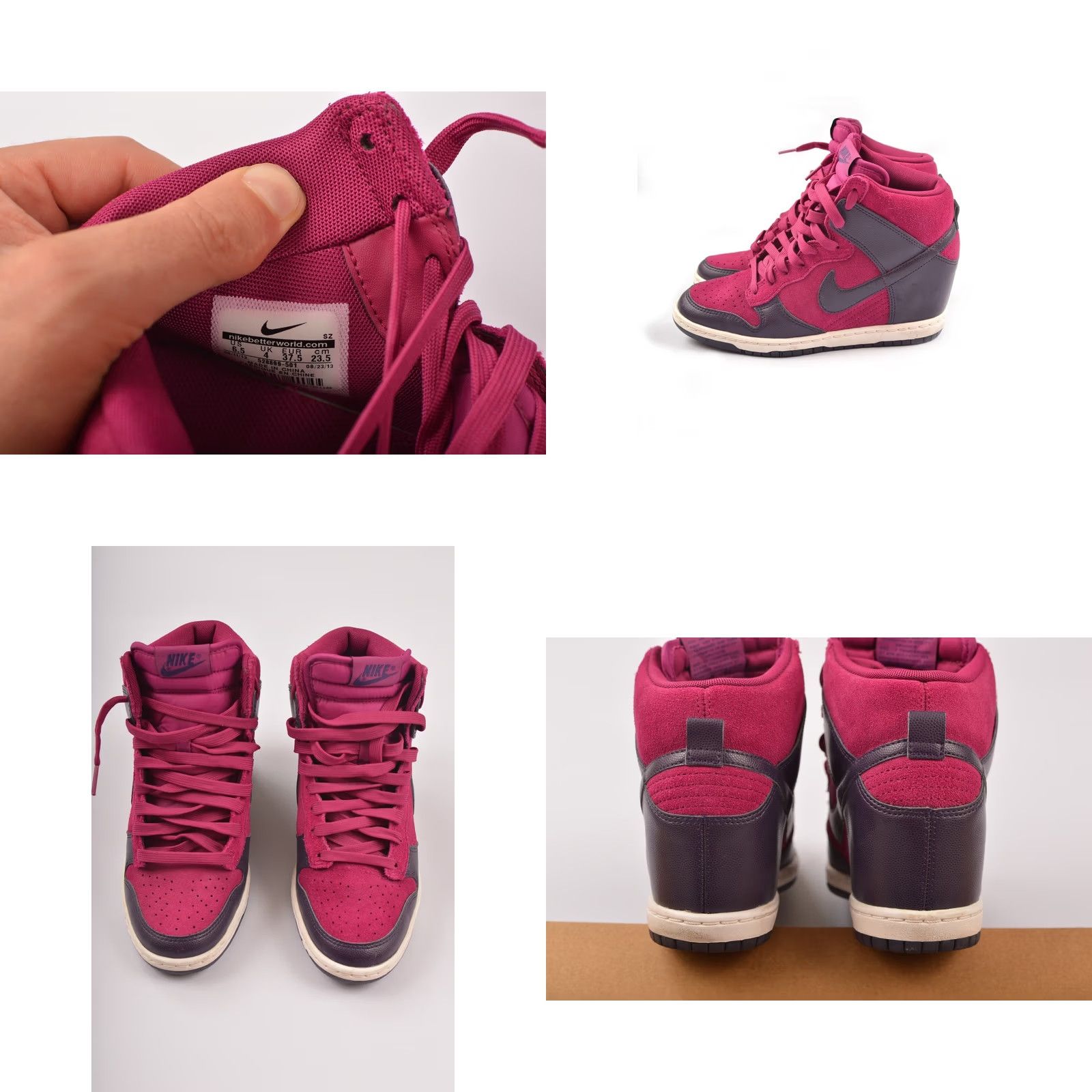 Nike Nike Dunk Sky High Purple Dynasty Sneakers 528899-501 Womens High Top Suede US 6.5 / UK 4 / EUR 37.5 sneakers Size US 8 / IT 38 - 8 Thumbnail