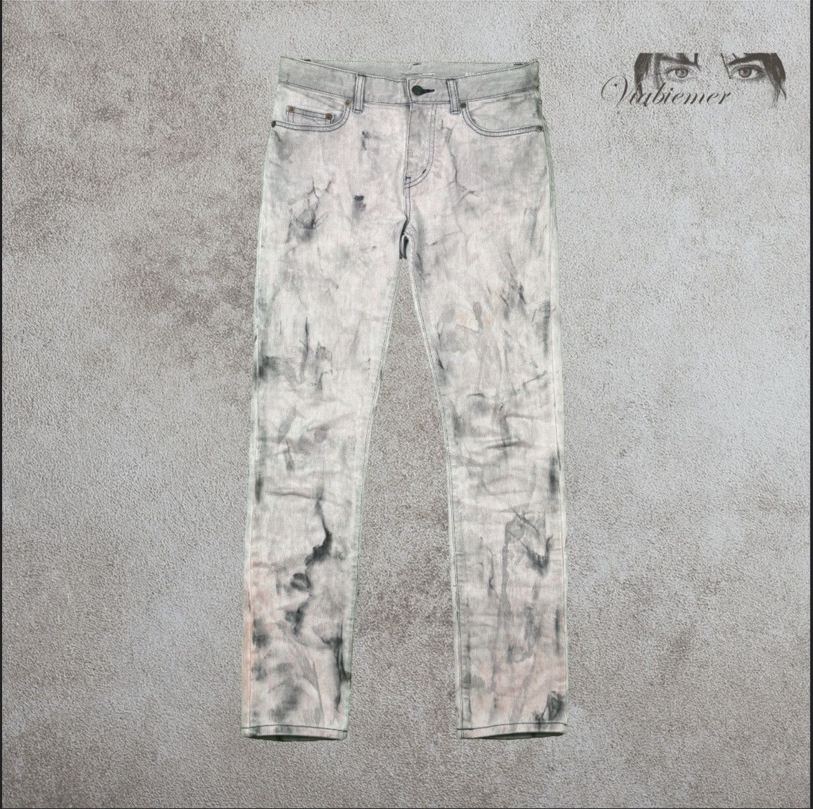 Saint Laurent Paris Saint Laurent Paris by Hedi Slimane Marble-Wash Denim Size US 28 / EU 44 - 1 Thumbnail