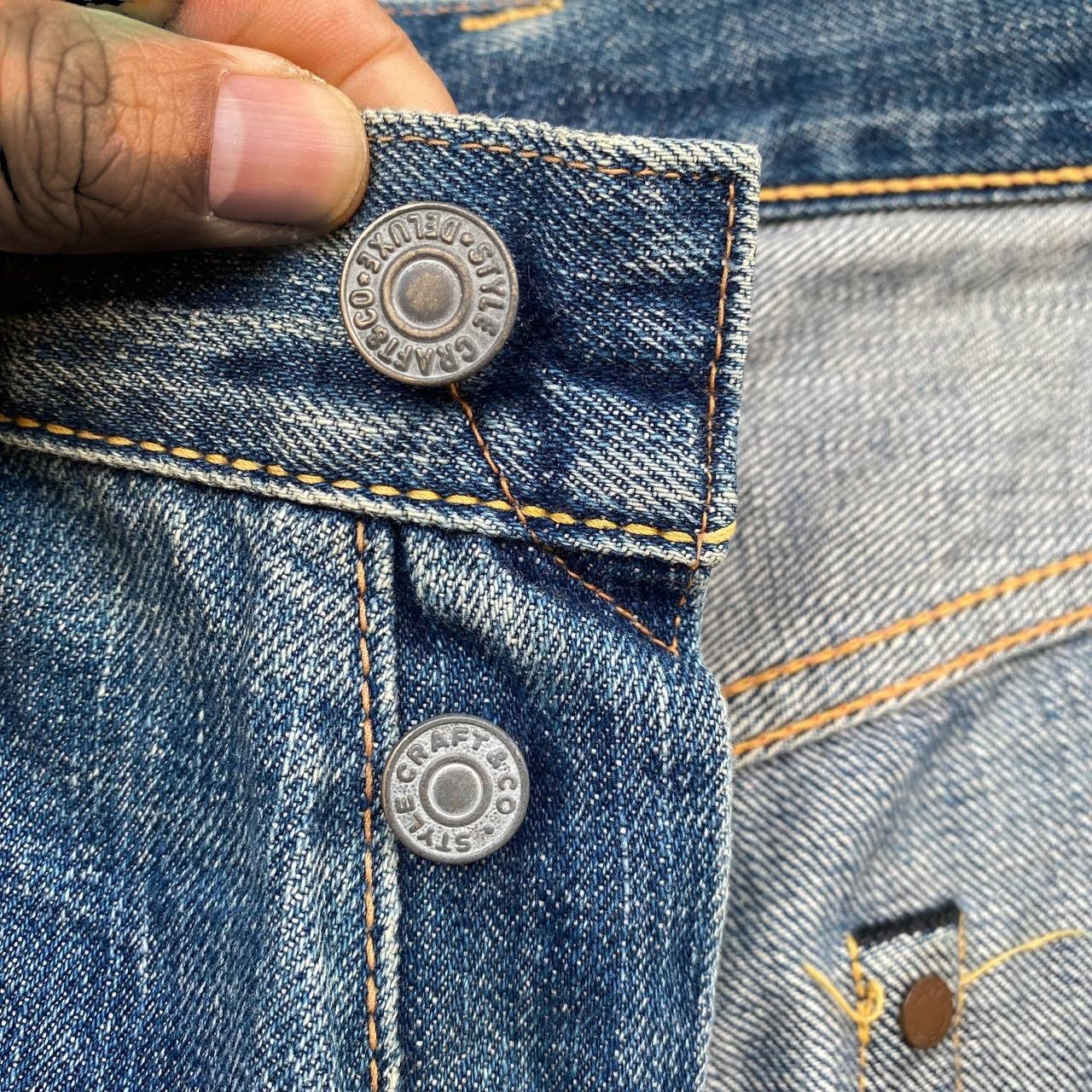 Evisu × Vintage RARE EVISU SMALL DAICOCK JAPAN SELVEDGED DISTRESSED BJ07-09 Size US 29 - 6 Thumbnail