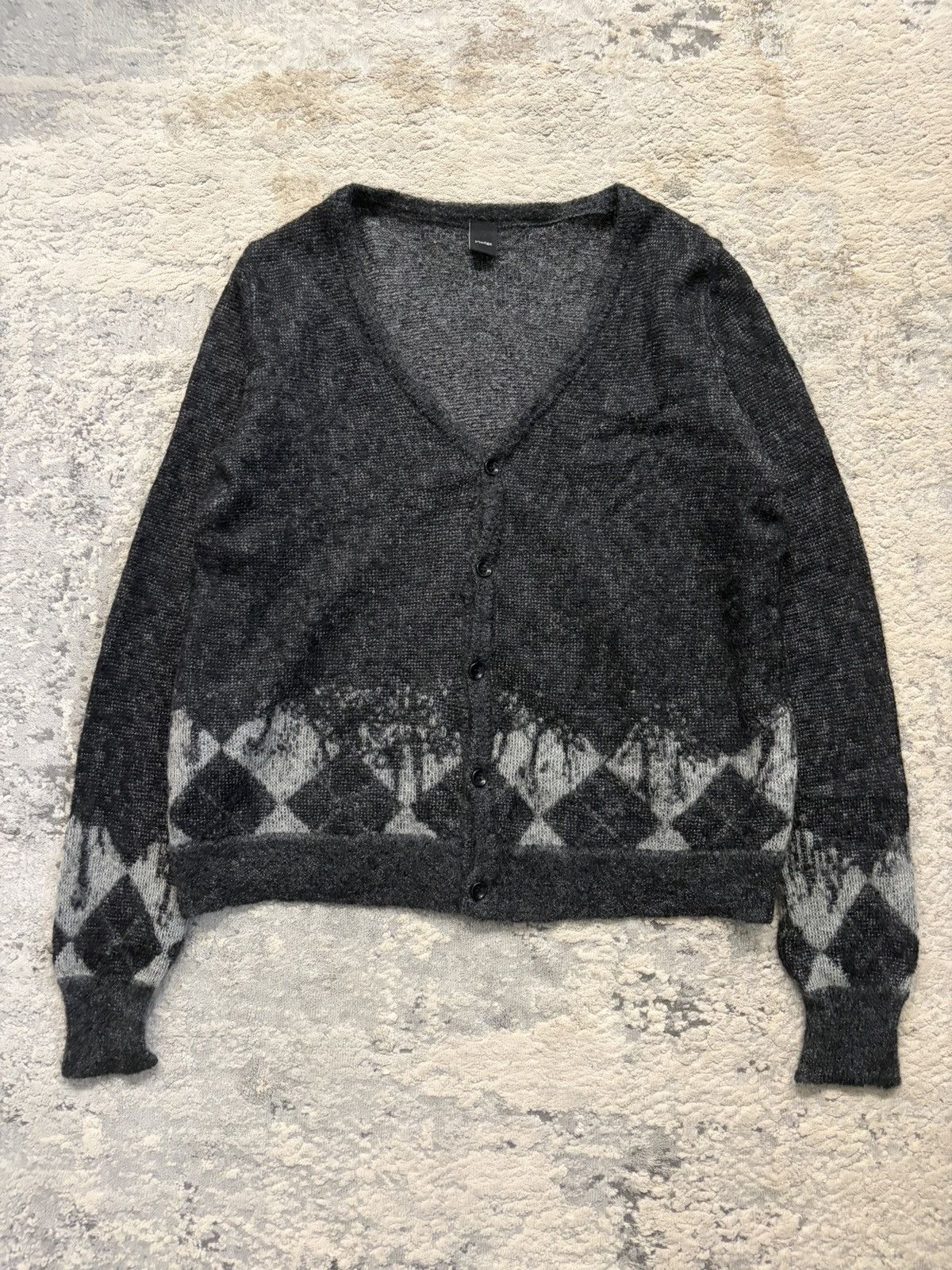 Knit Mohair Angora Cardigan Sweat