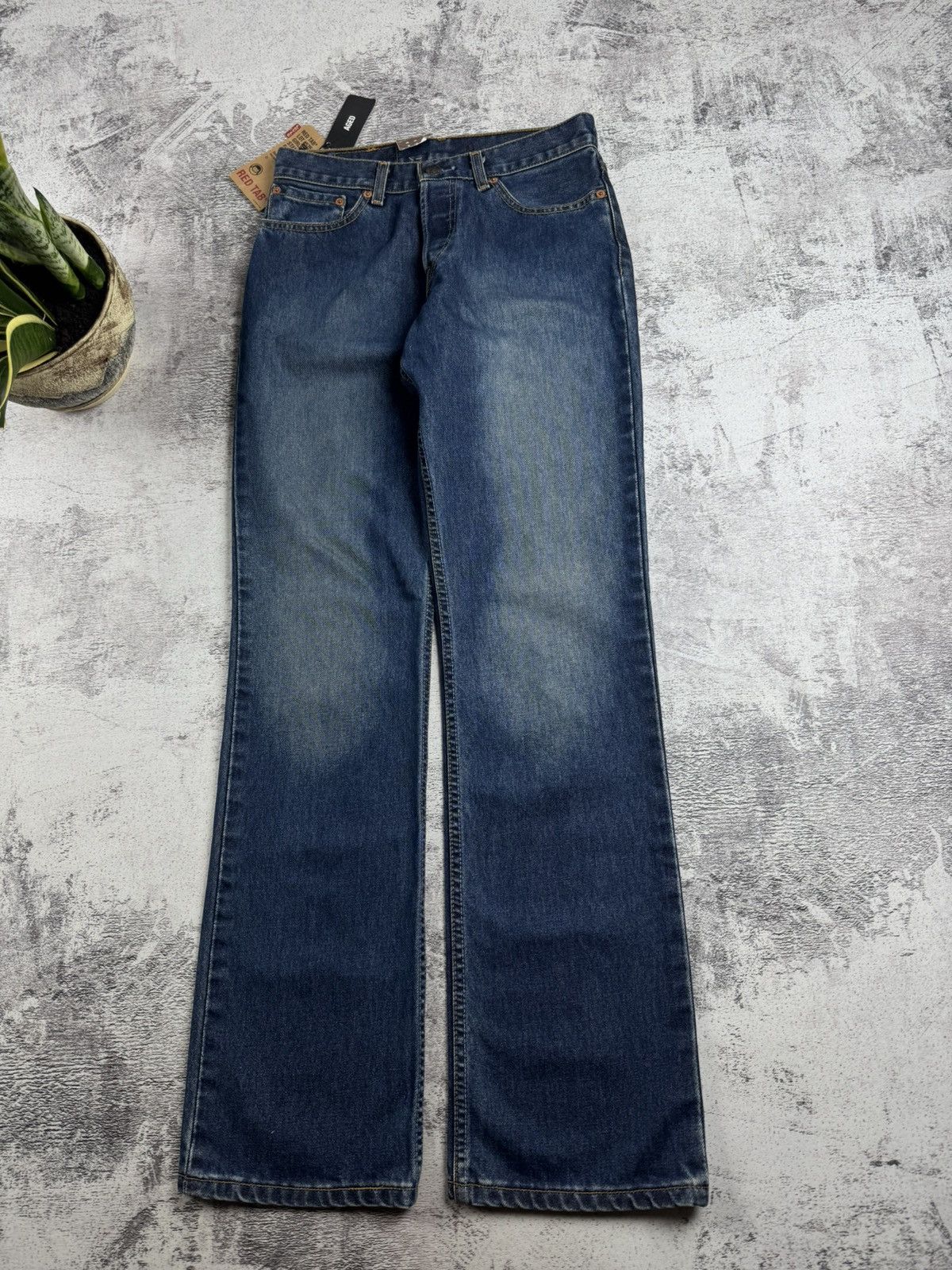 Levi's Levi’s 575 NEW W28 L32 Standard Fit Red Tab Blue Button Fly Denim Jeans Trousers Size 28" / US 6 / IT 42 - 13 Thumbnail