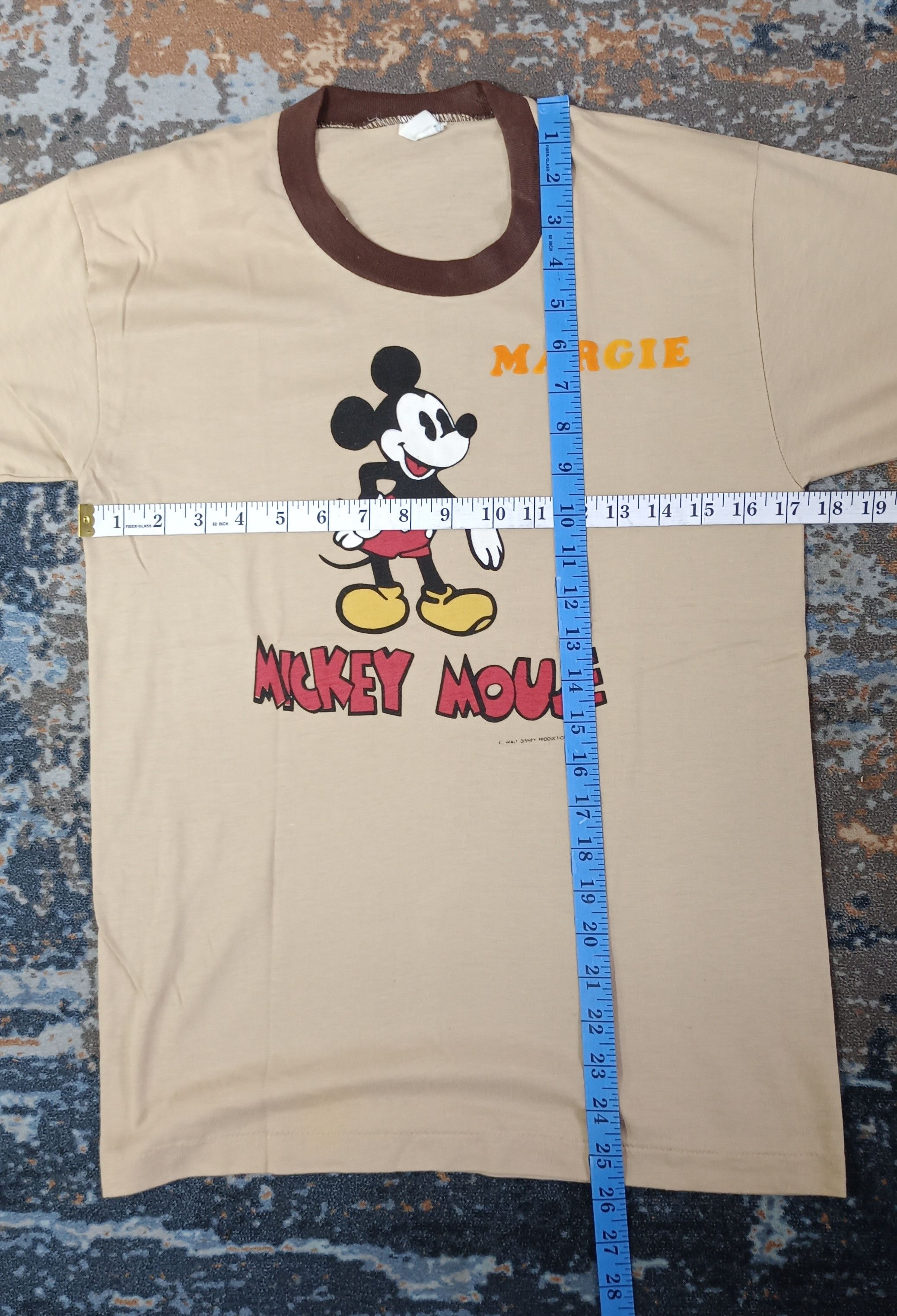 Mickey Mouse Vintage 70s🔥 Mickey Mouse Screen Mirror Ringer Size US S / EU 44-46 / 1 - 10 Thumbnail
