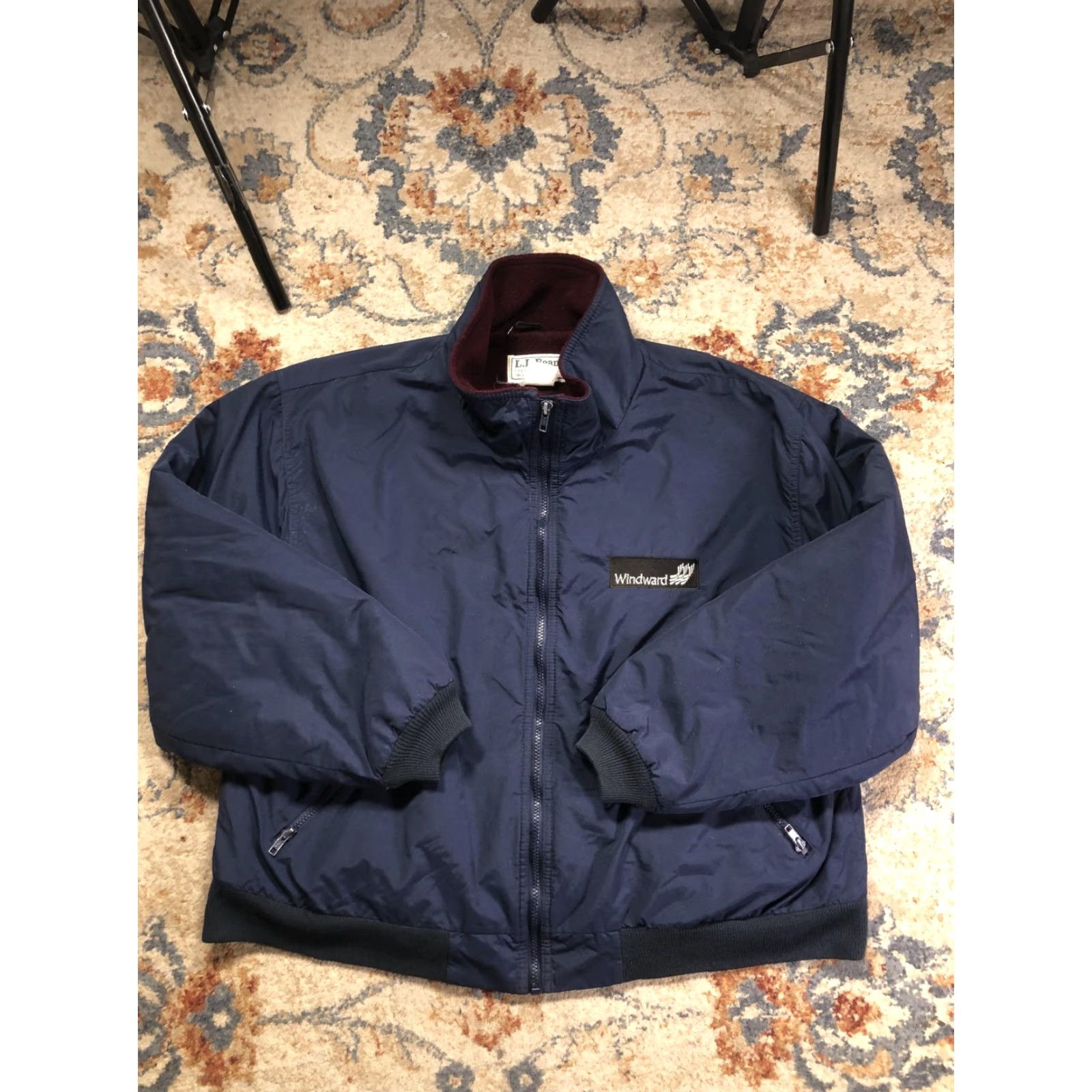 Vintage Vintage L.L.Bean Jacket Mens Large Blue Nylon Warm-up Bomber Windward Fleece 90s Size US L / EU 52-54 / 3 - 2 Thumbnail